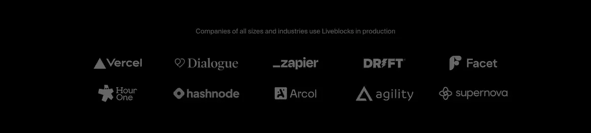 Liveblocks Home Page Section Logos
