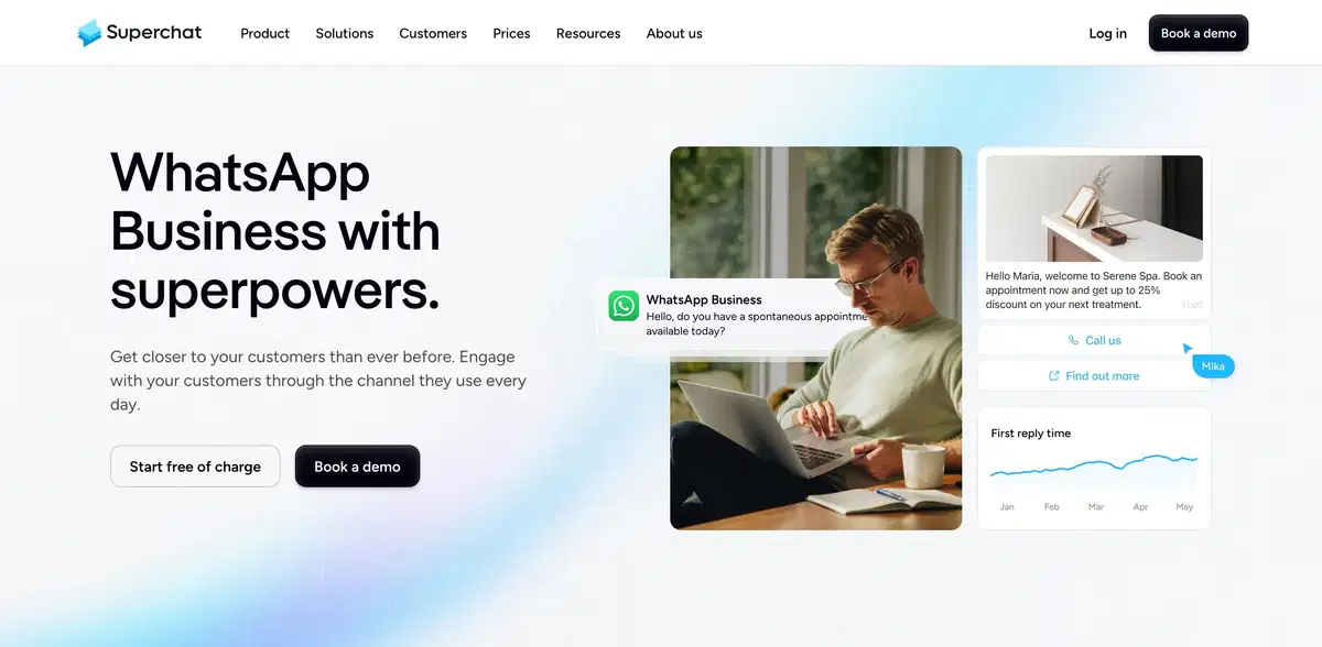 Superchat Business Page Section Hero