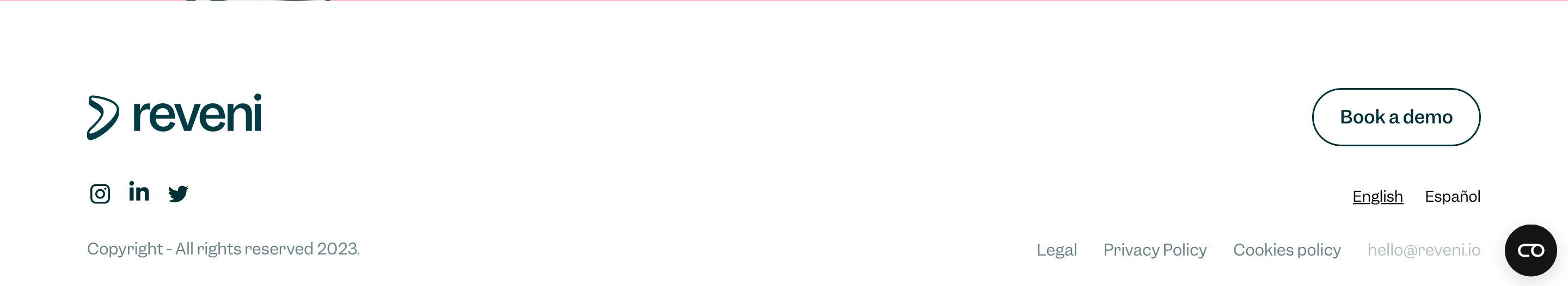 Reveni Home Page Section Footer