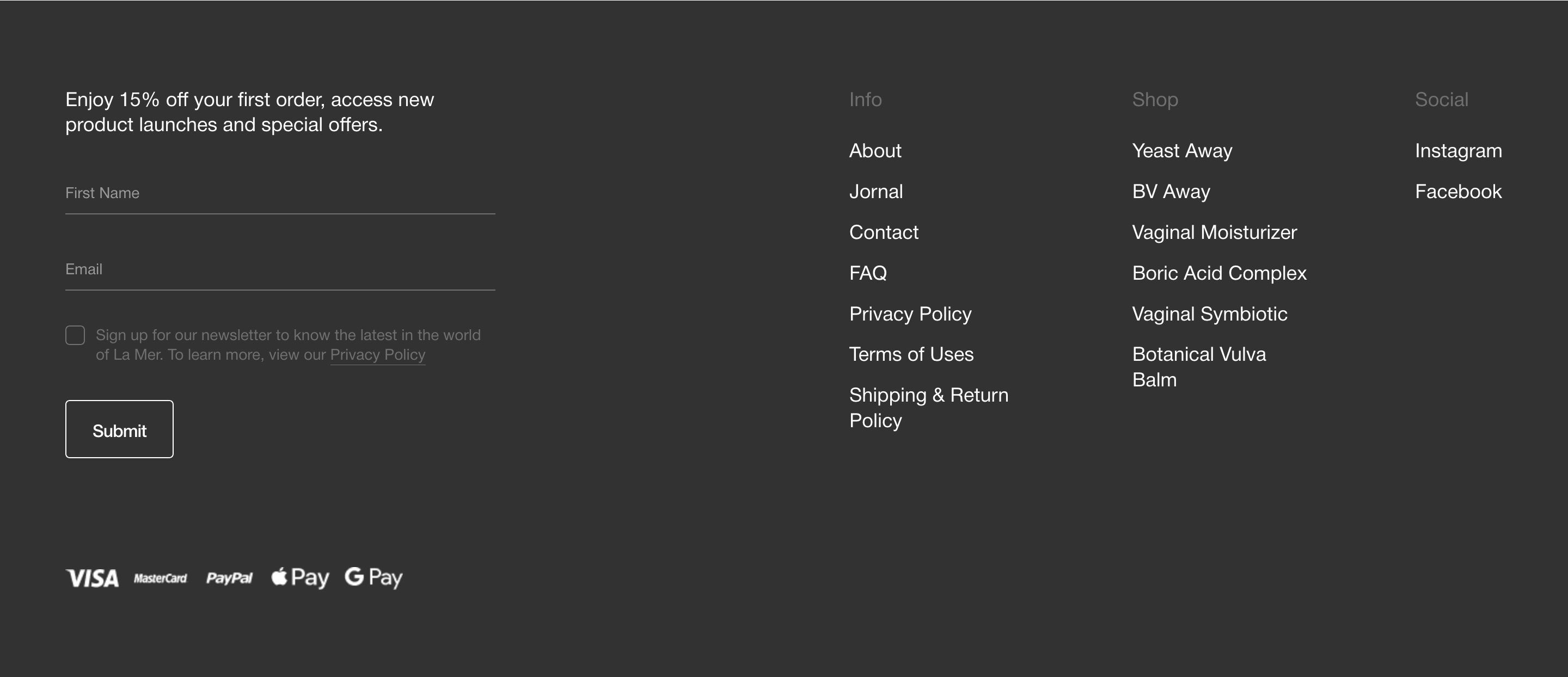 Neycher Home Page Section Footer