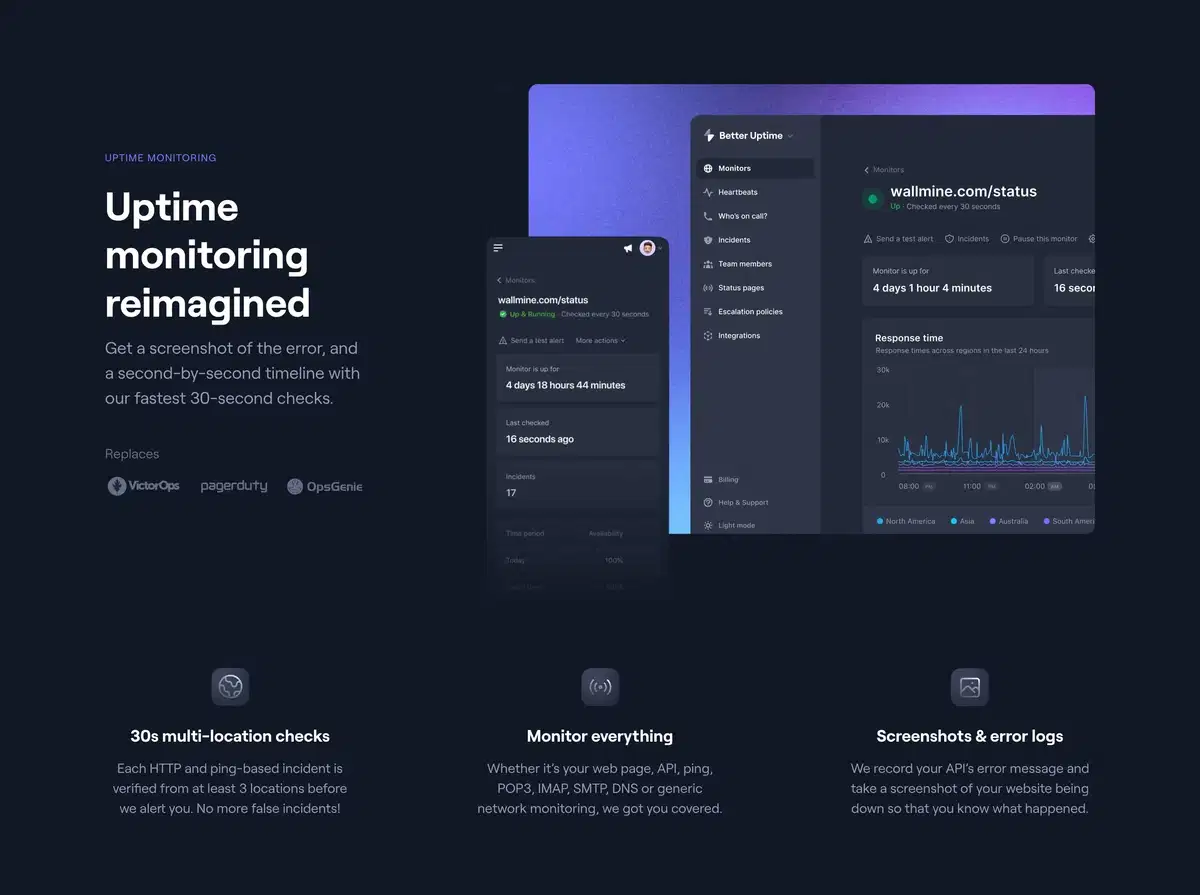 Better Stack Uptime Page Section Monitoring