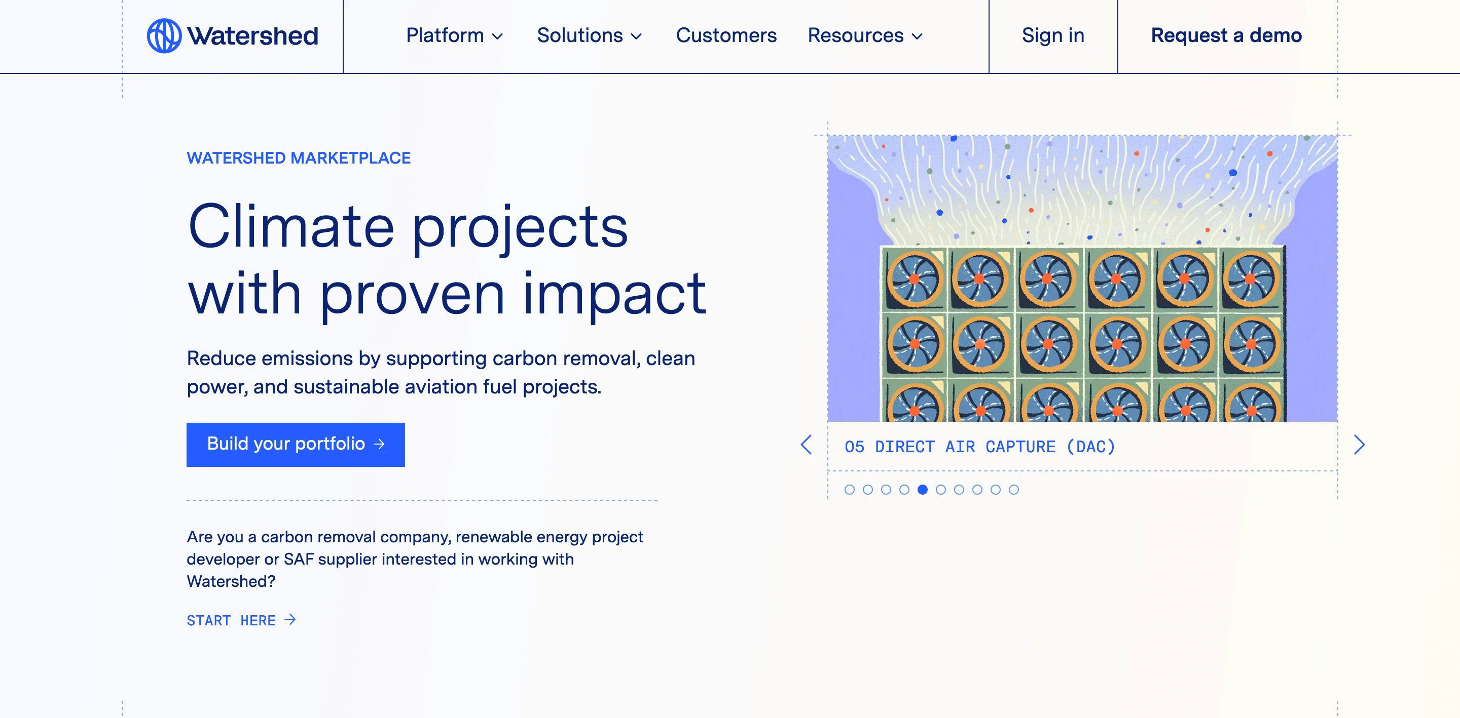 Watershed Marketplace Page Section Hero