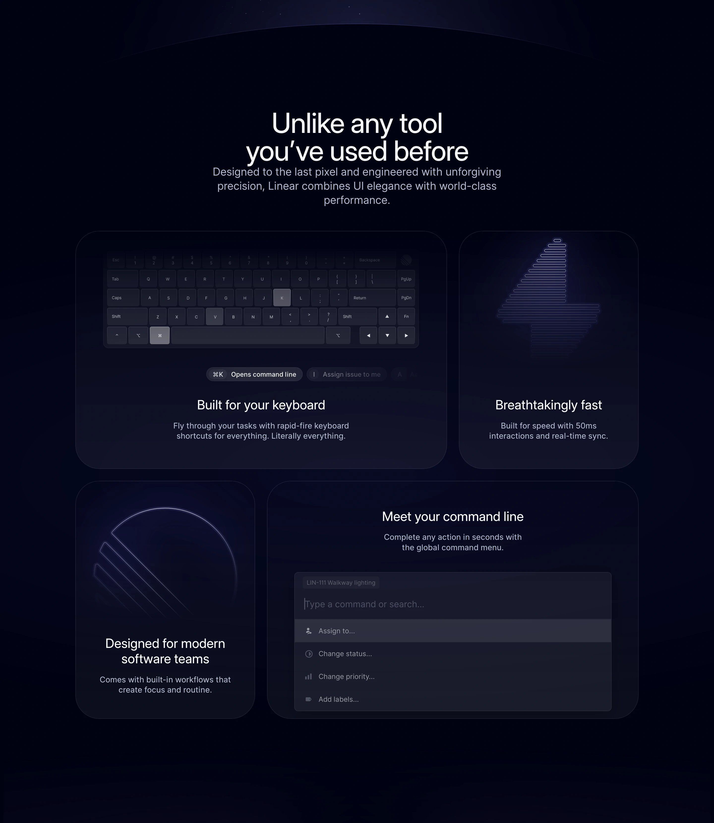 Linear Home Page Section CTA
