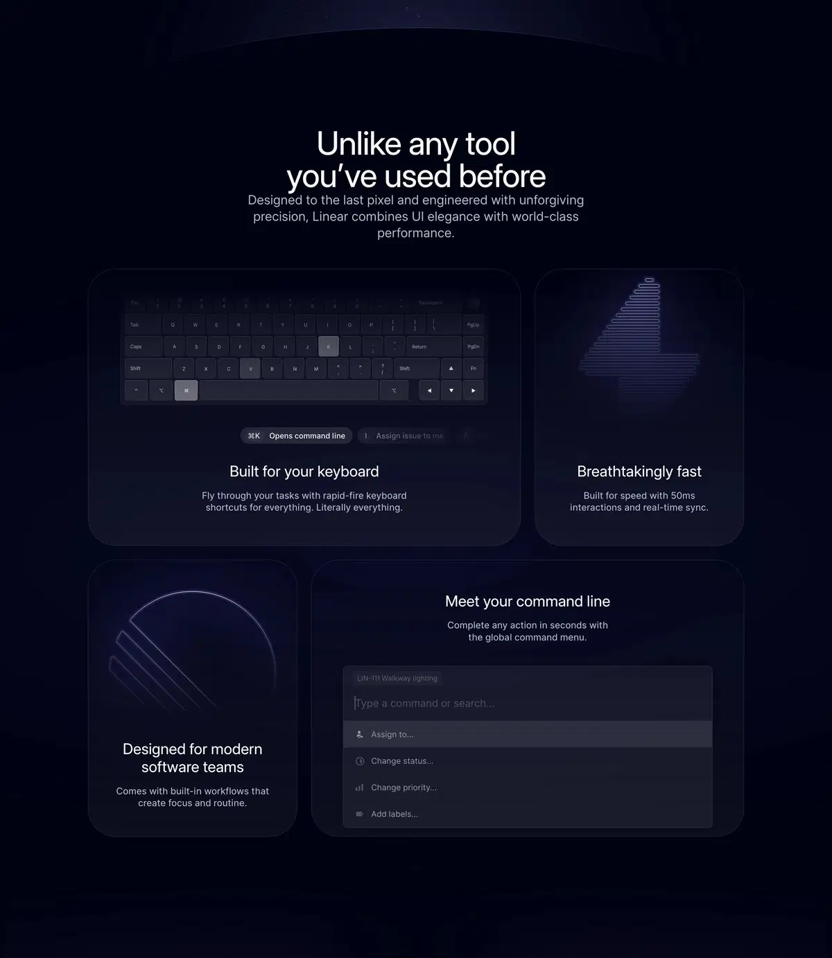 Linear Home Page Section CTA
