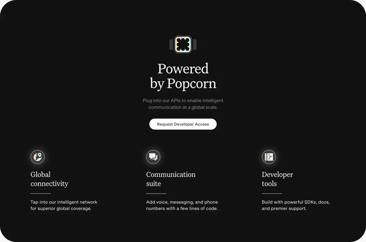 Popcorn Research Page Section Developer Access