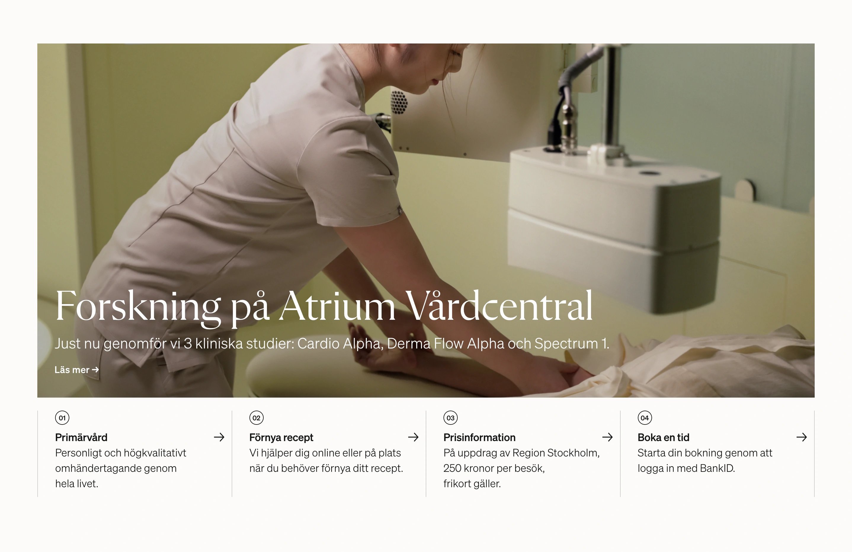 Atrium Home Page Section Services
