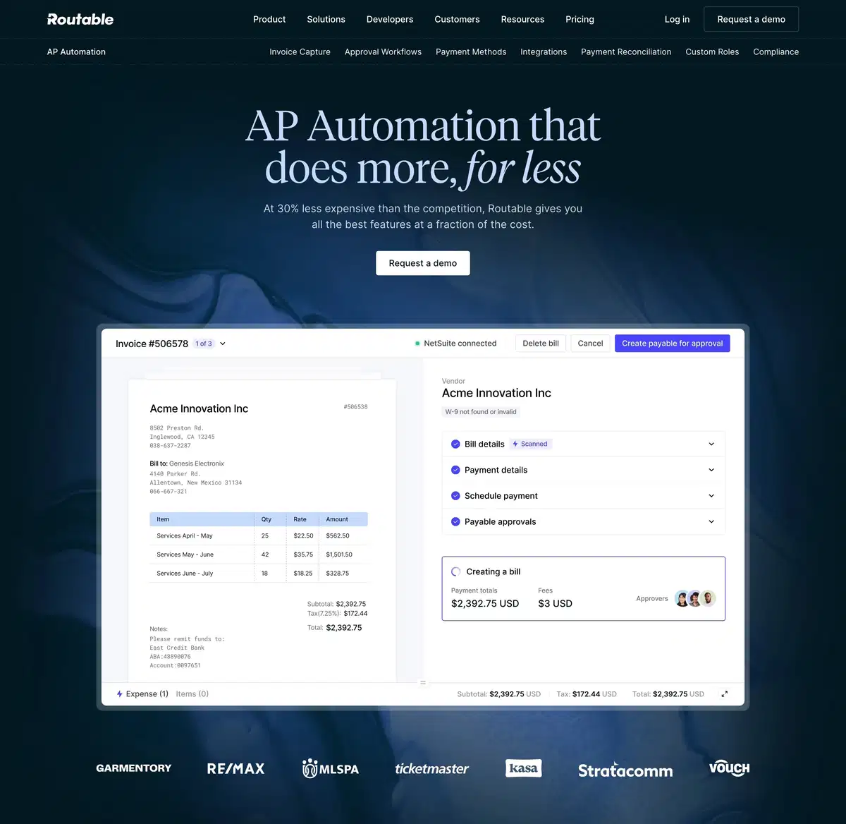 Routable Automation Page Section Hero