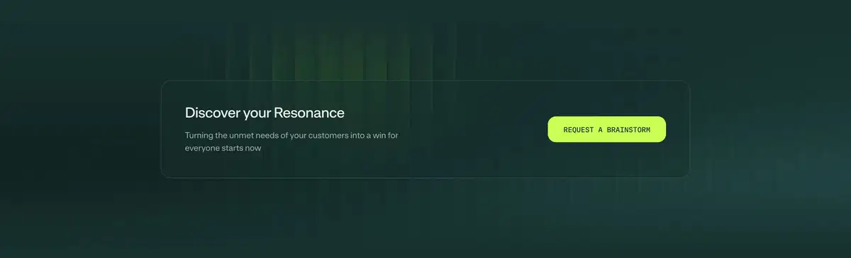 The Resonance Home Page Section Discover CTA