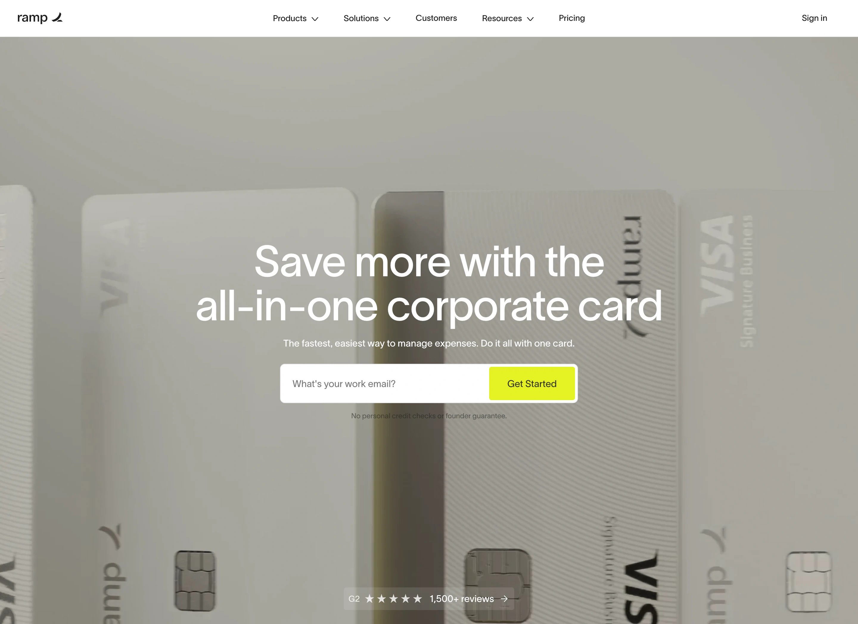 Ramp Corporate Page Section Hero