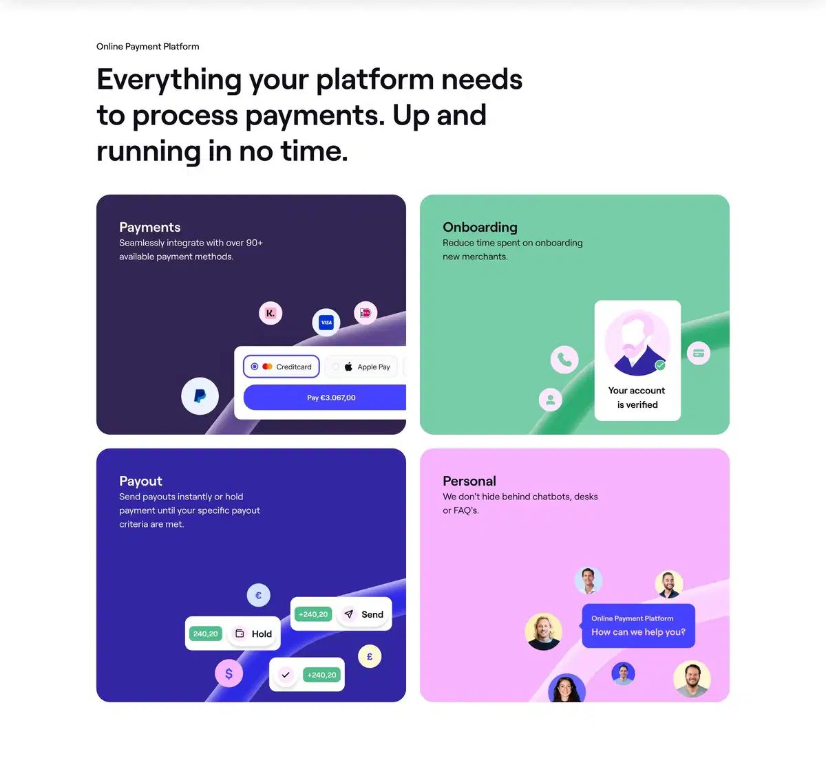 Online Payment Platform Home Page Section CTA