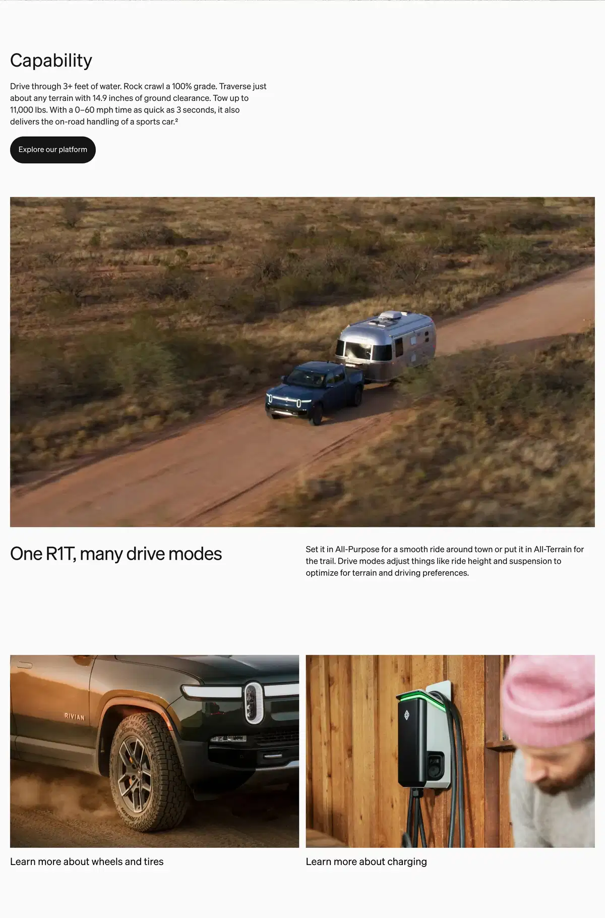 Rivian R1T Page Section Capability