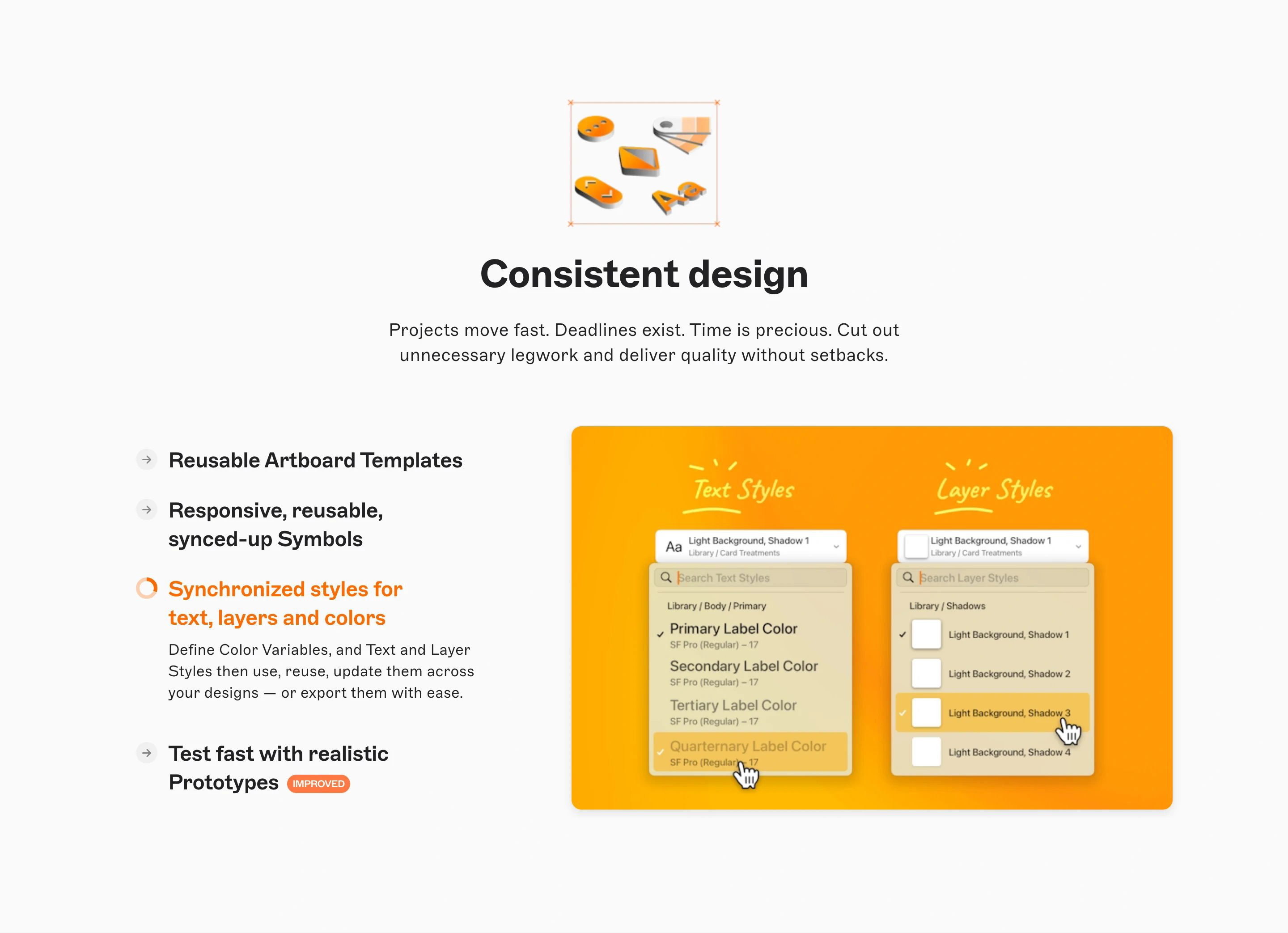 Sketch Design Page Section Consistent Design Feature