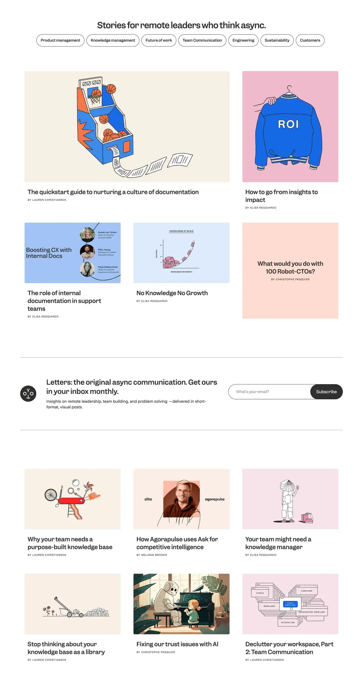 Slite Blog Page Section Posts
