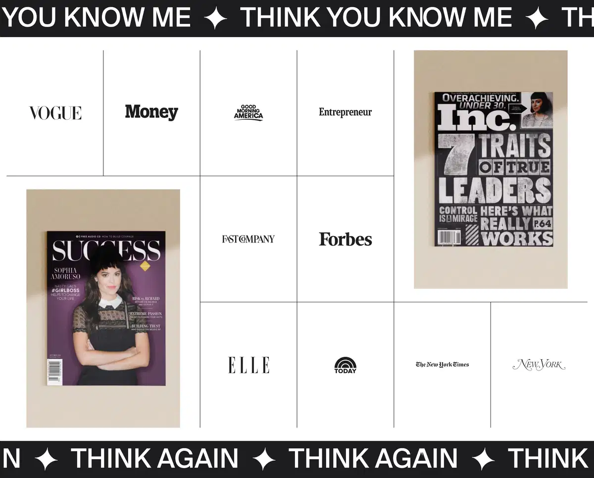 Sophia Amoruso Home Page Section Media