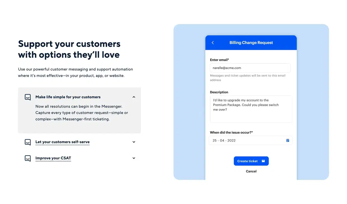Intercom Messenger Page Section Powerful Customer Messaging and Automation