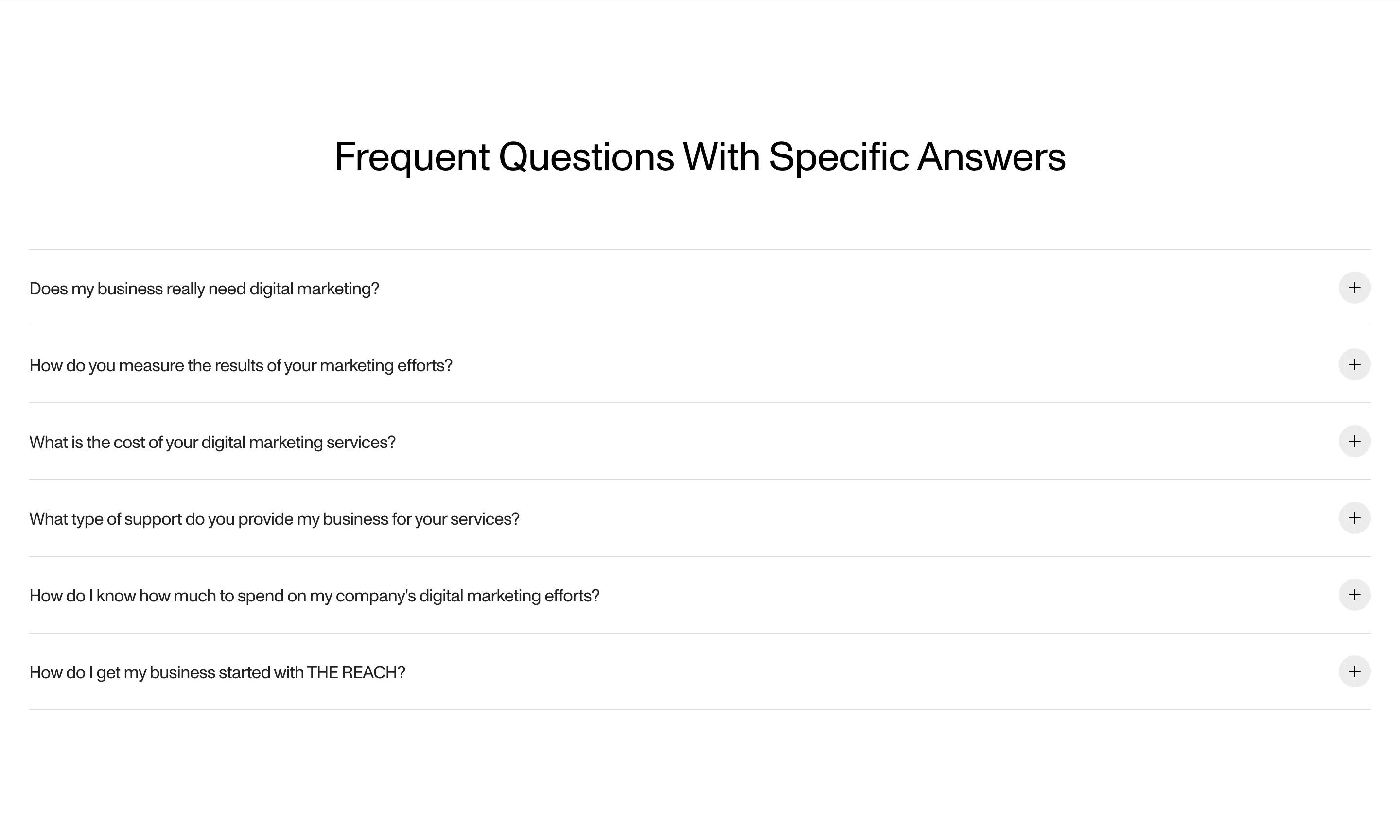 The Reach Home Page Section FAQs