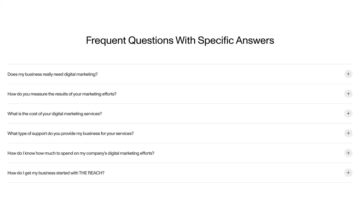 The Reach Home Page Section FAQs