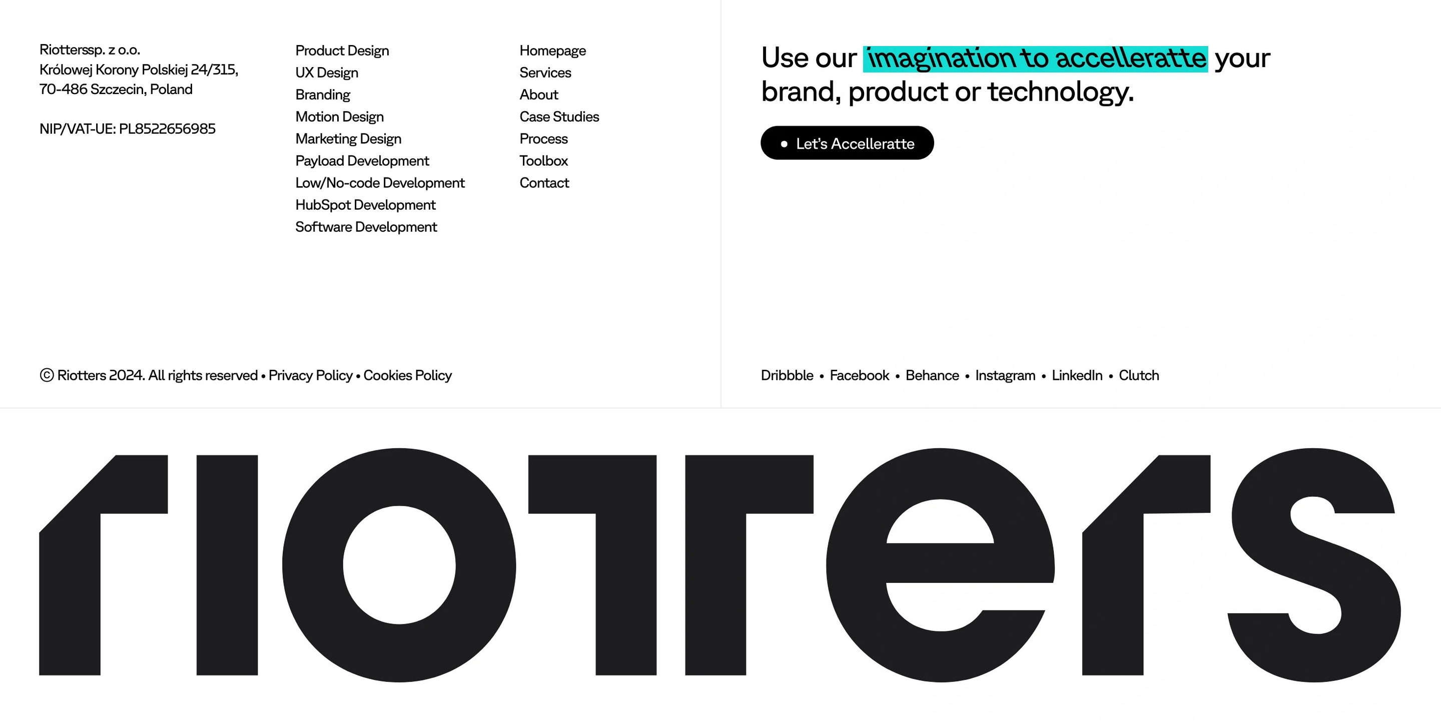 Riotters Home Page Section Footer
