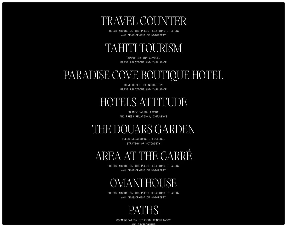 Gaelle Perrin Home Page Section Projects