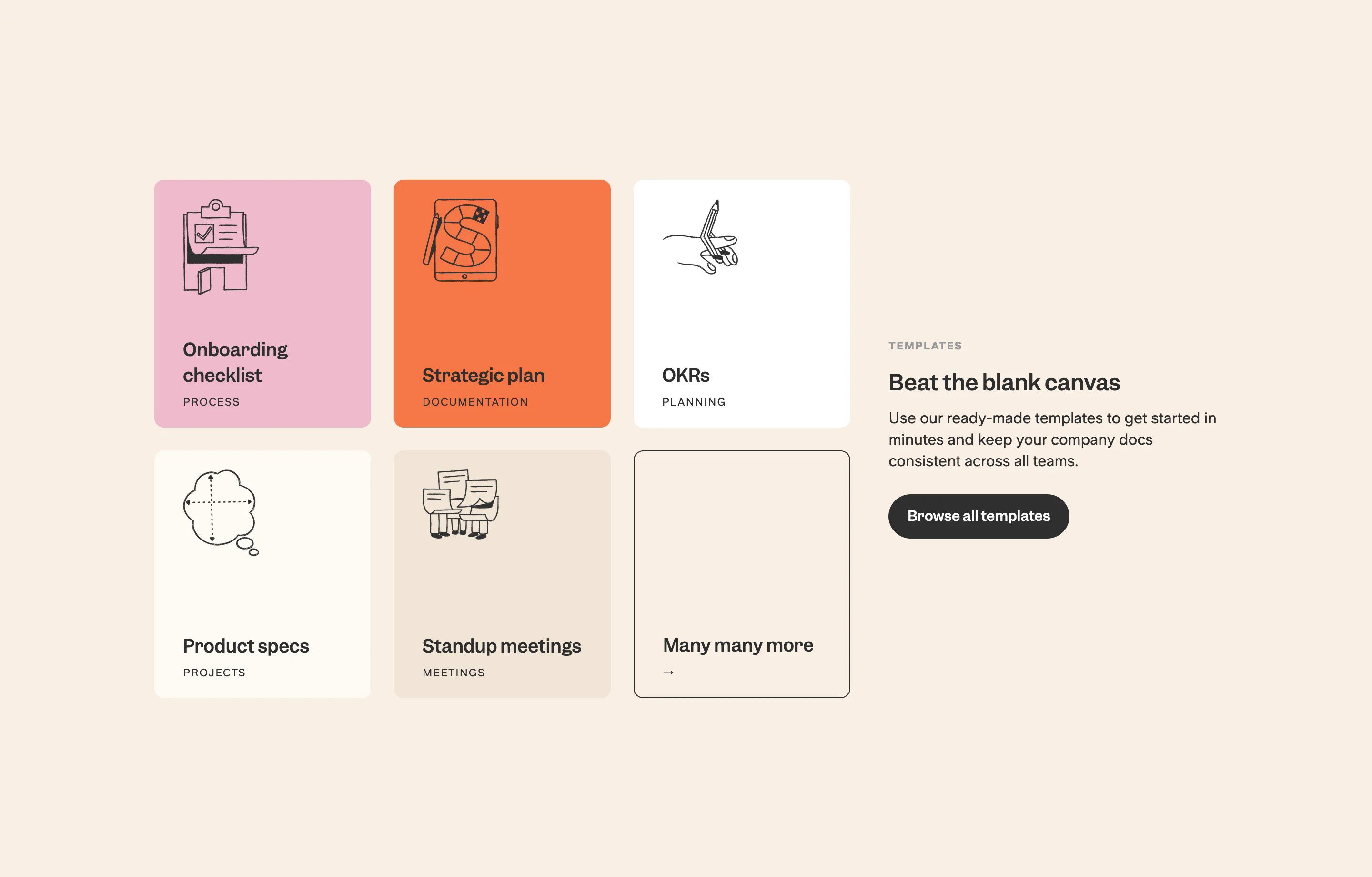 Slite Home Page Section Template