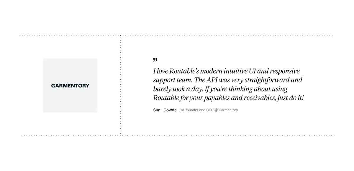 Routable Payment Page Section Testimonials