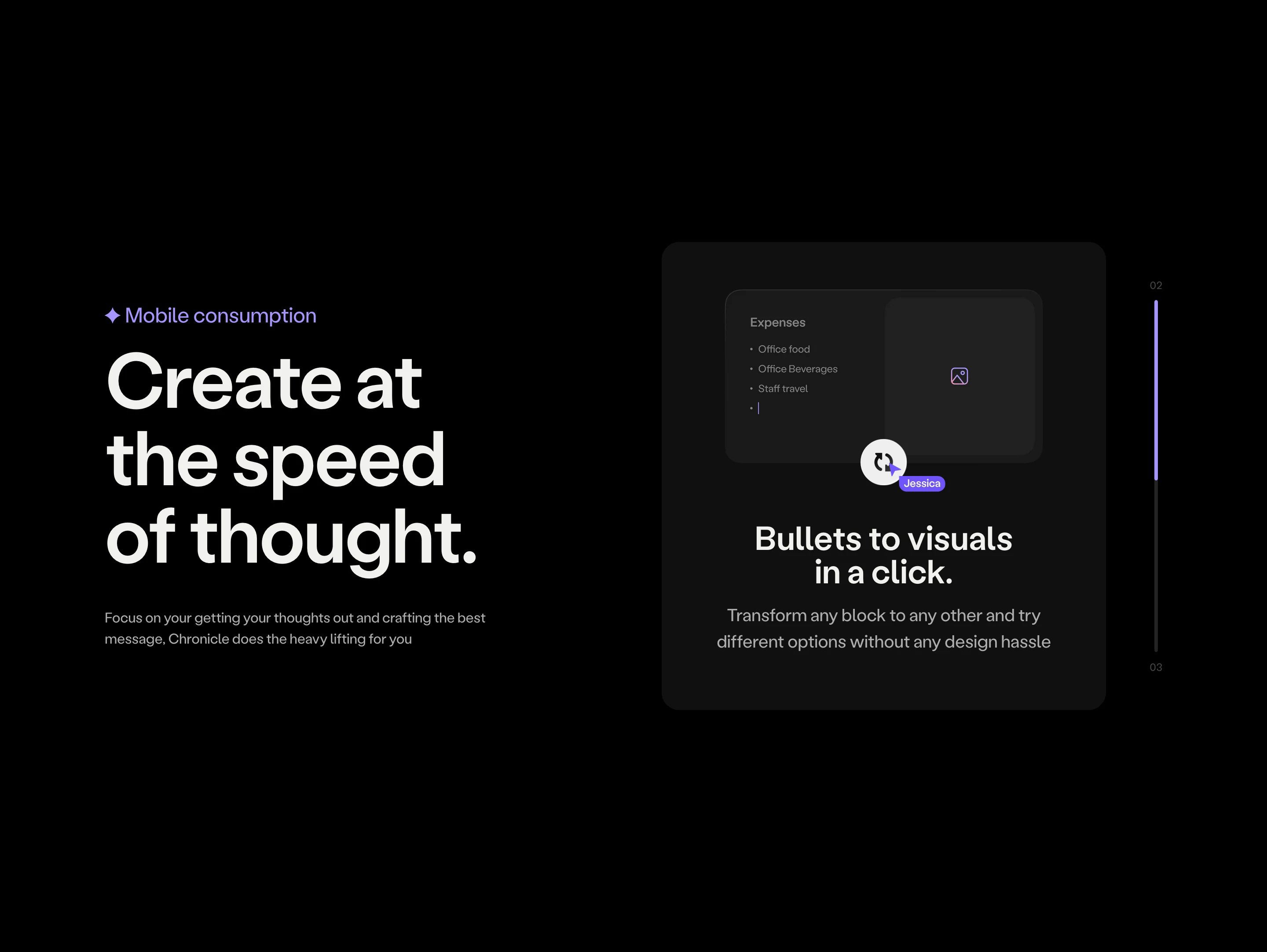 Chronicle Home Page Section Slider Features