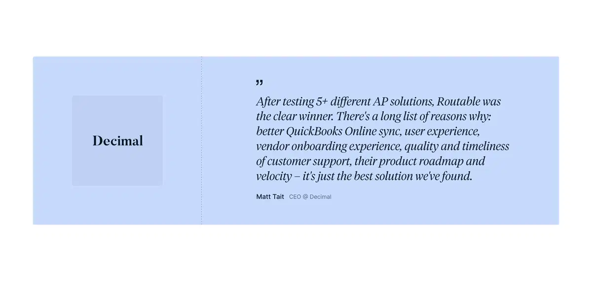 Routable Automation Page Section Testimonials