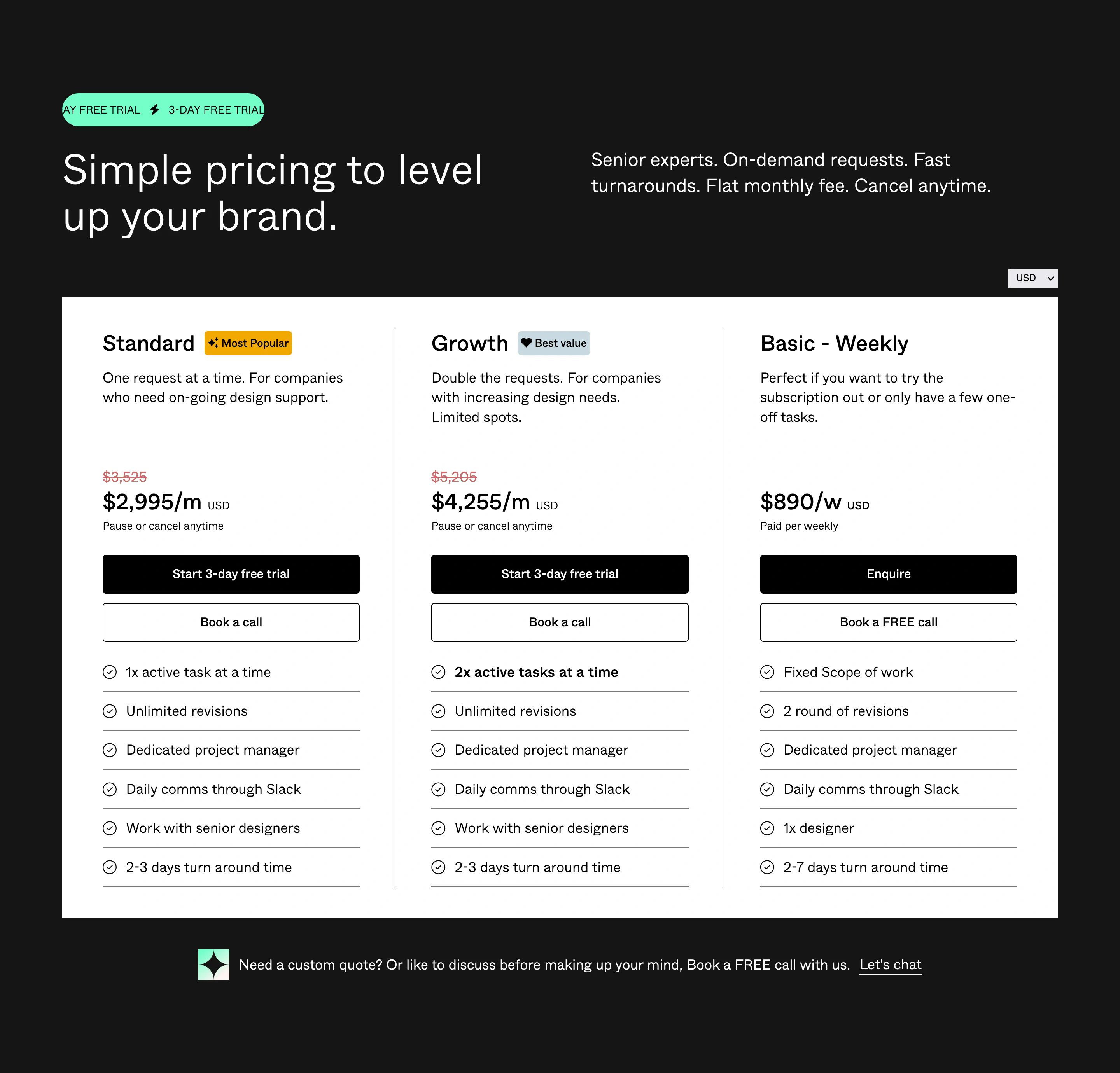 Double Makers Subscription Page Section Pricing