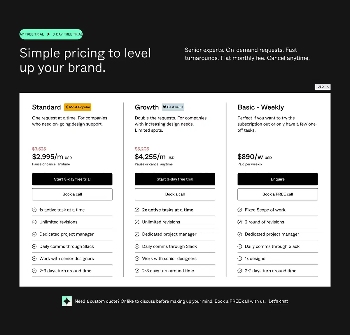 Double Makers Subscription Page Section Pricing