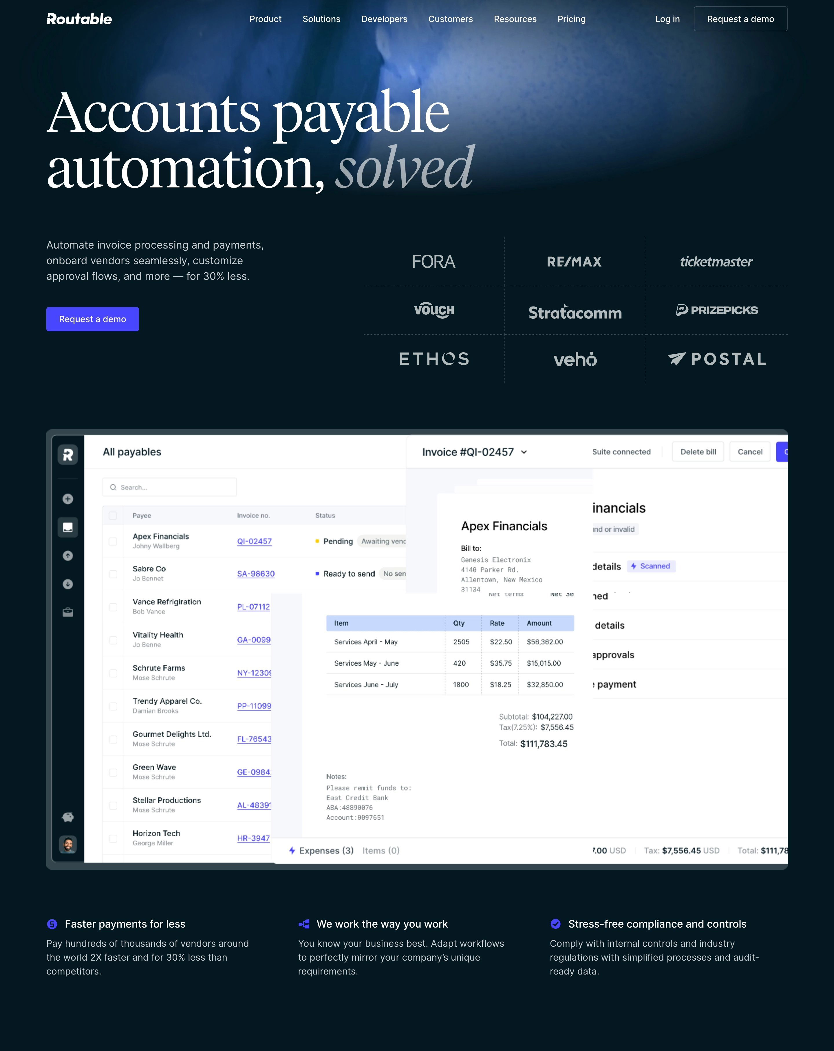 Routable Home Page Section Hero