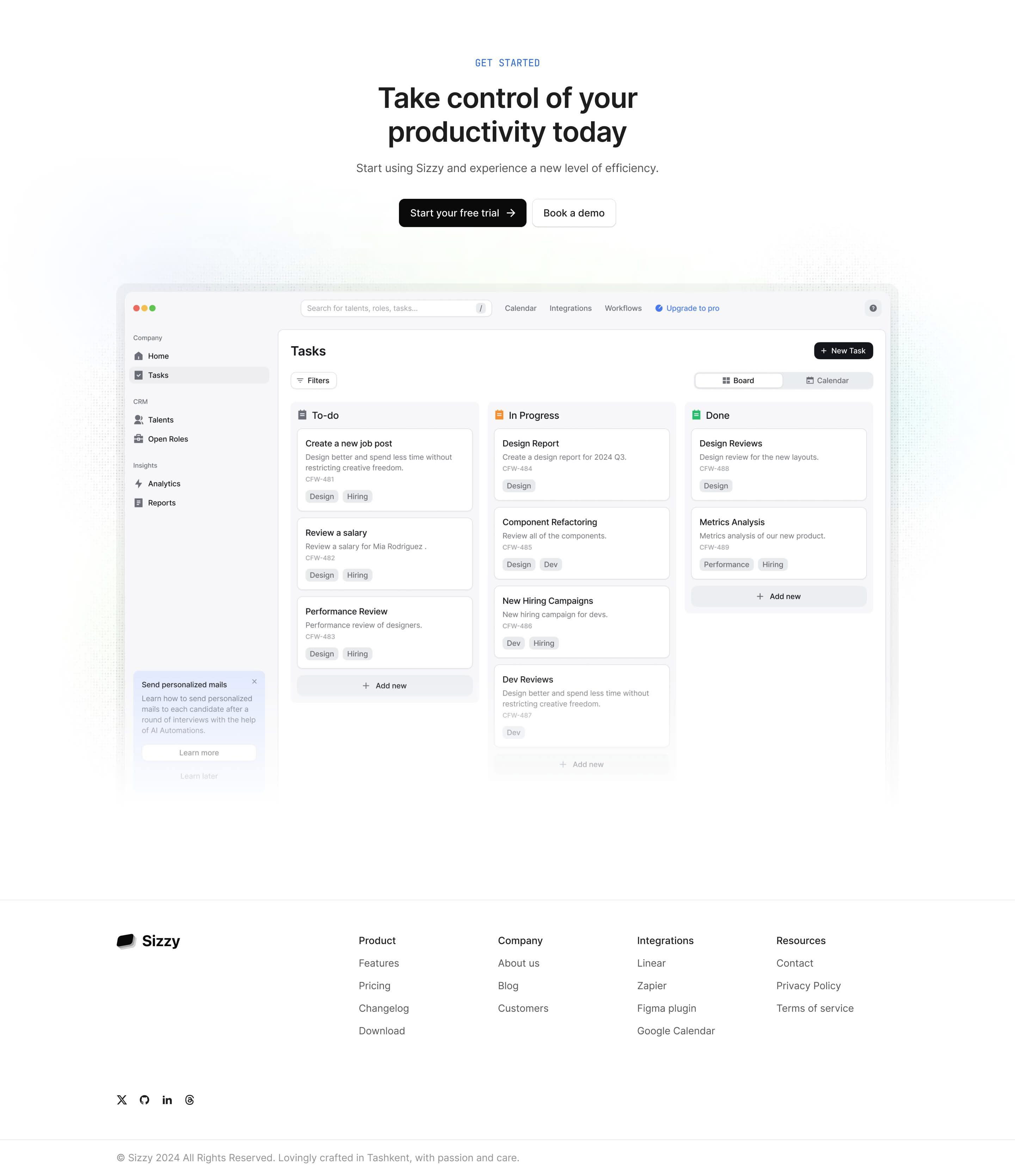 Footer with CTA Design