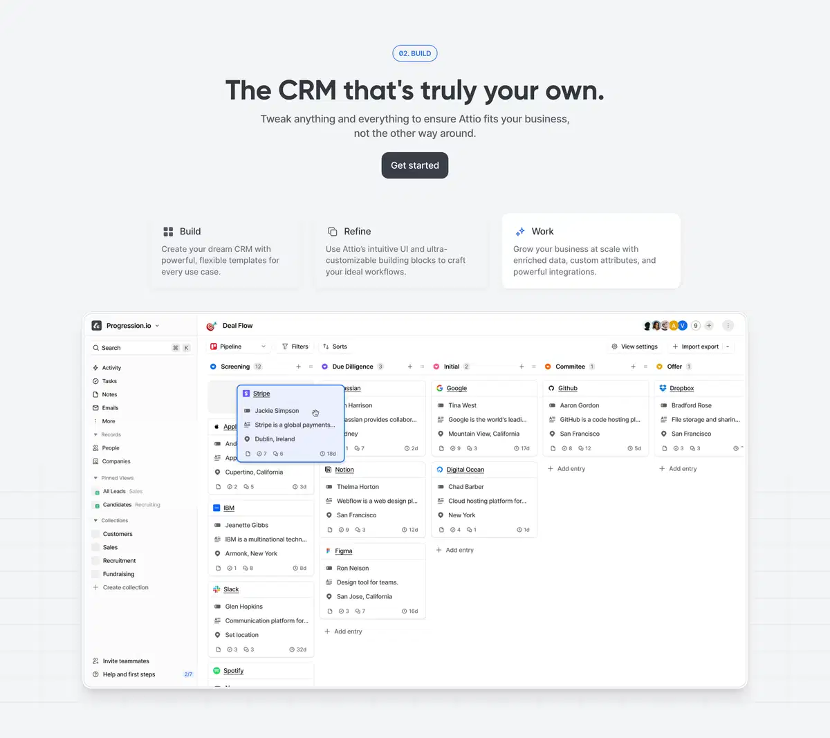 Attio Home Page Section Build