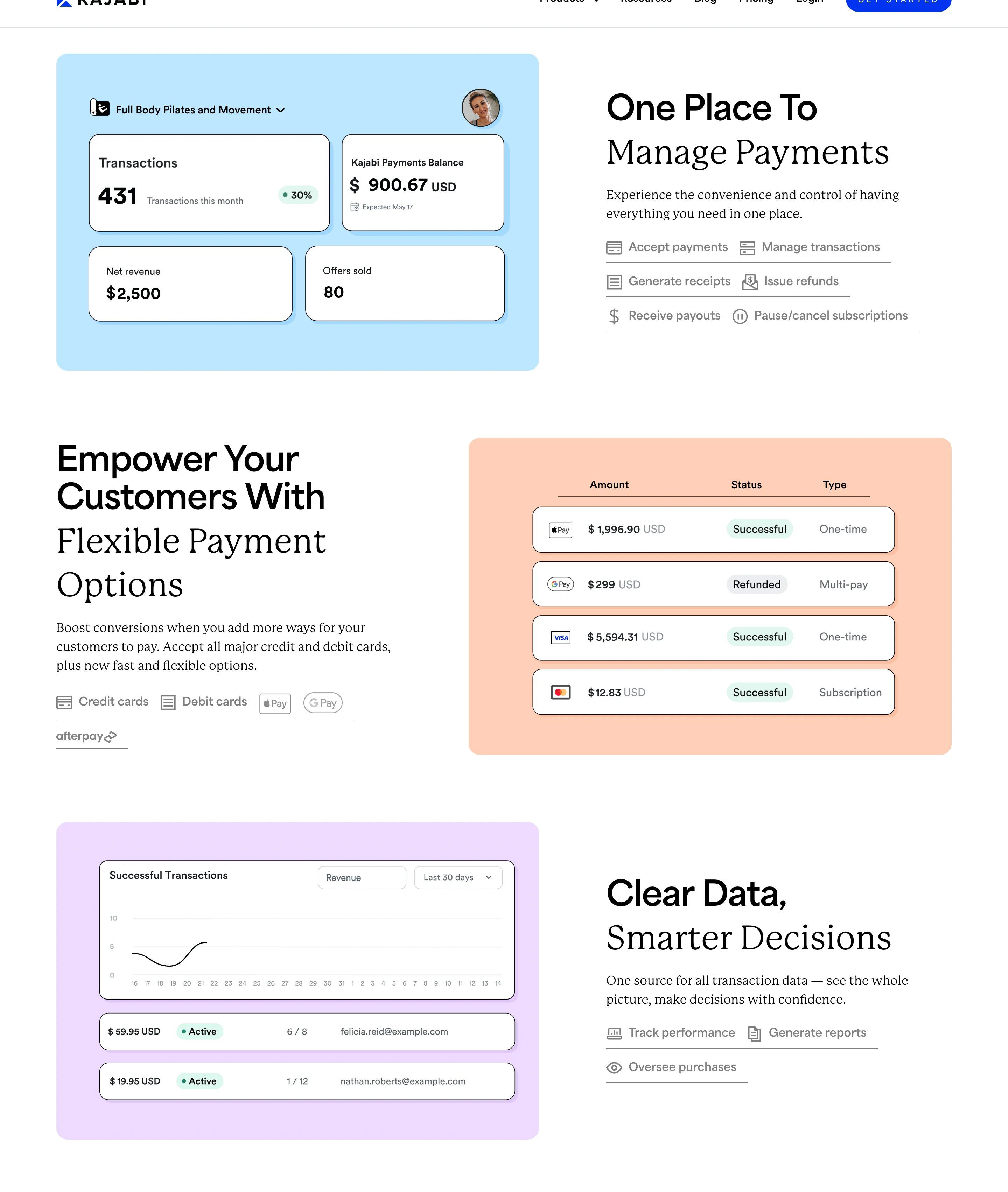 Kajabi Payment Page Section Hero