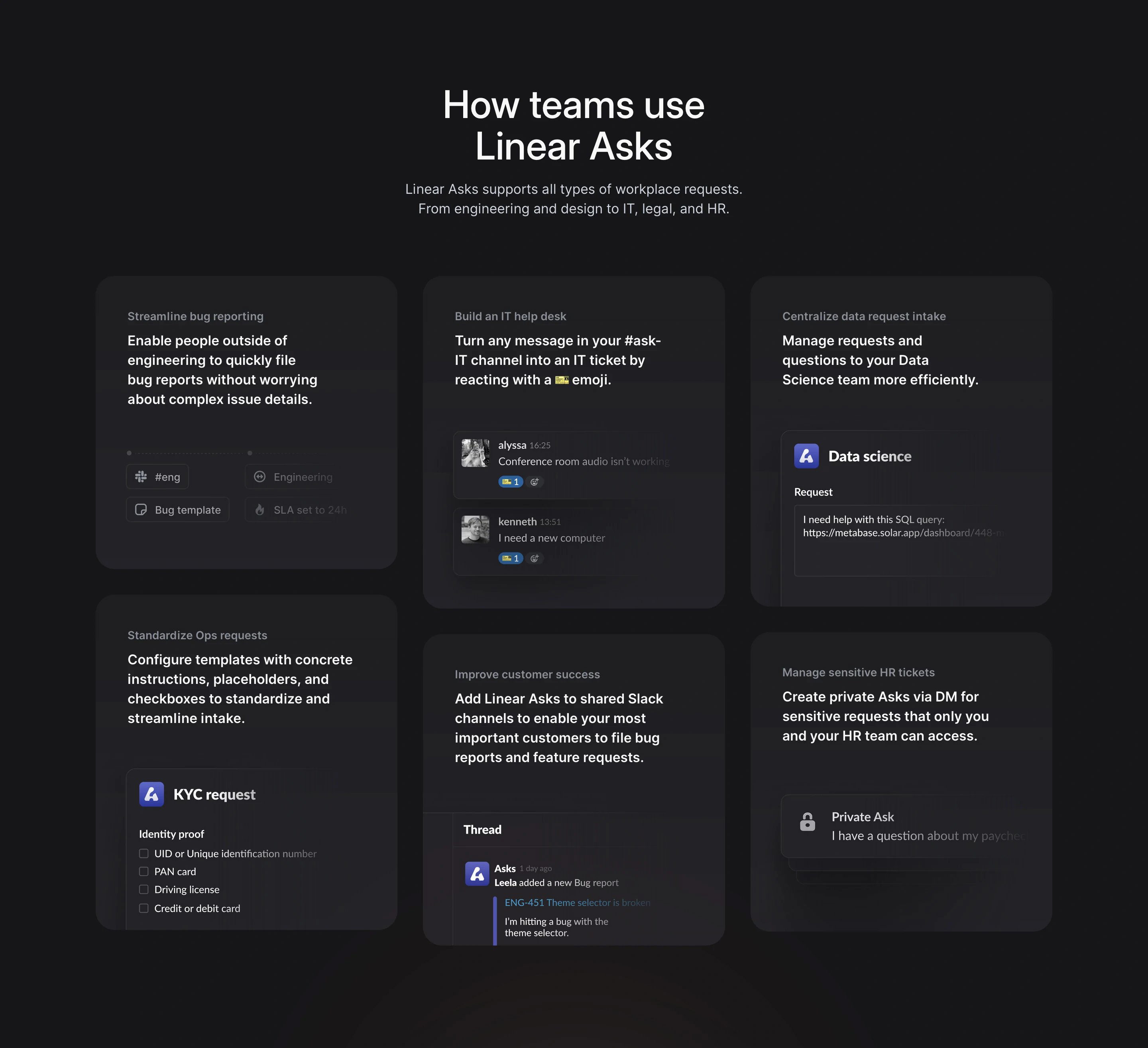 Linear Ask Page Section Footer