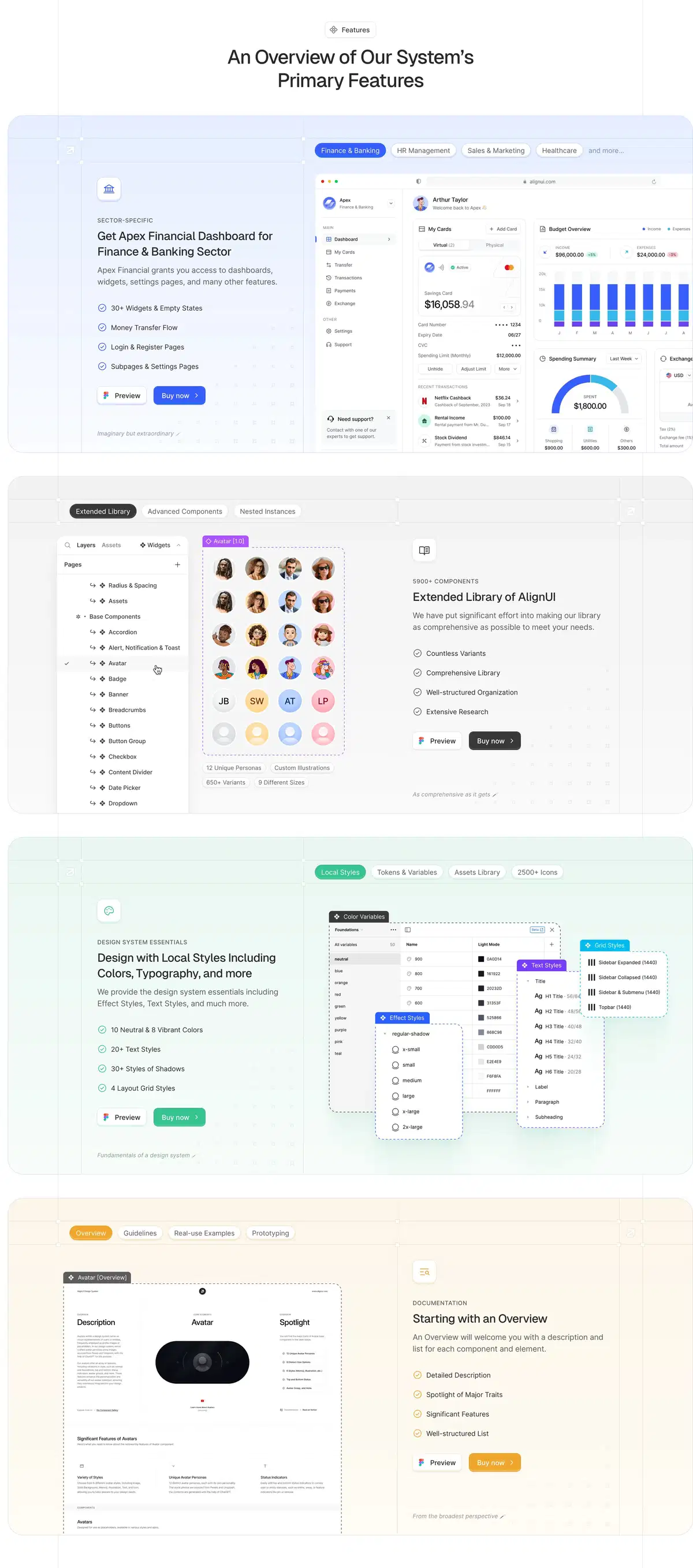 AlignUI Home Page Section Features