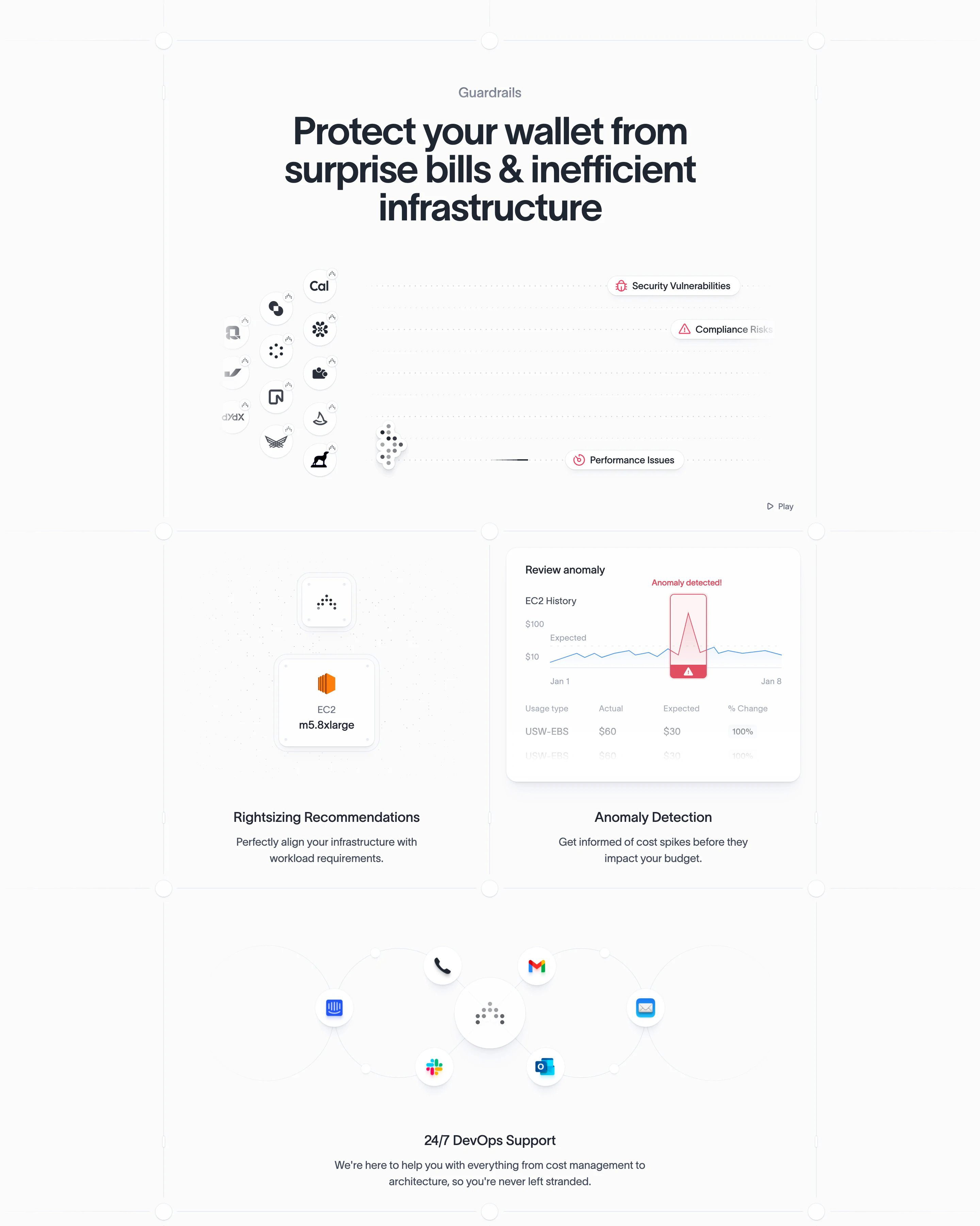 Antimetal Home Page Section Protect Wallet Feature