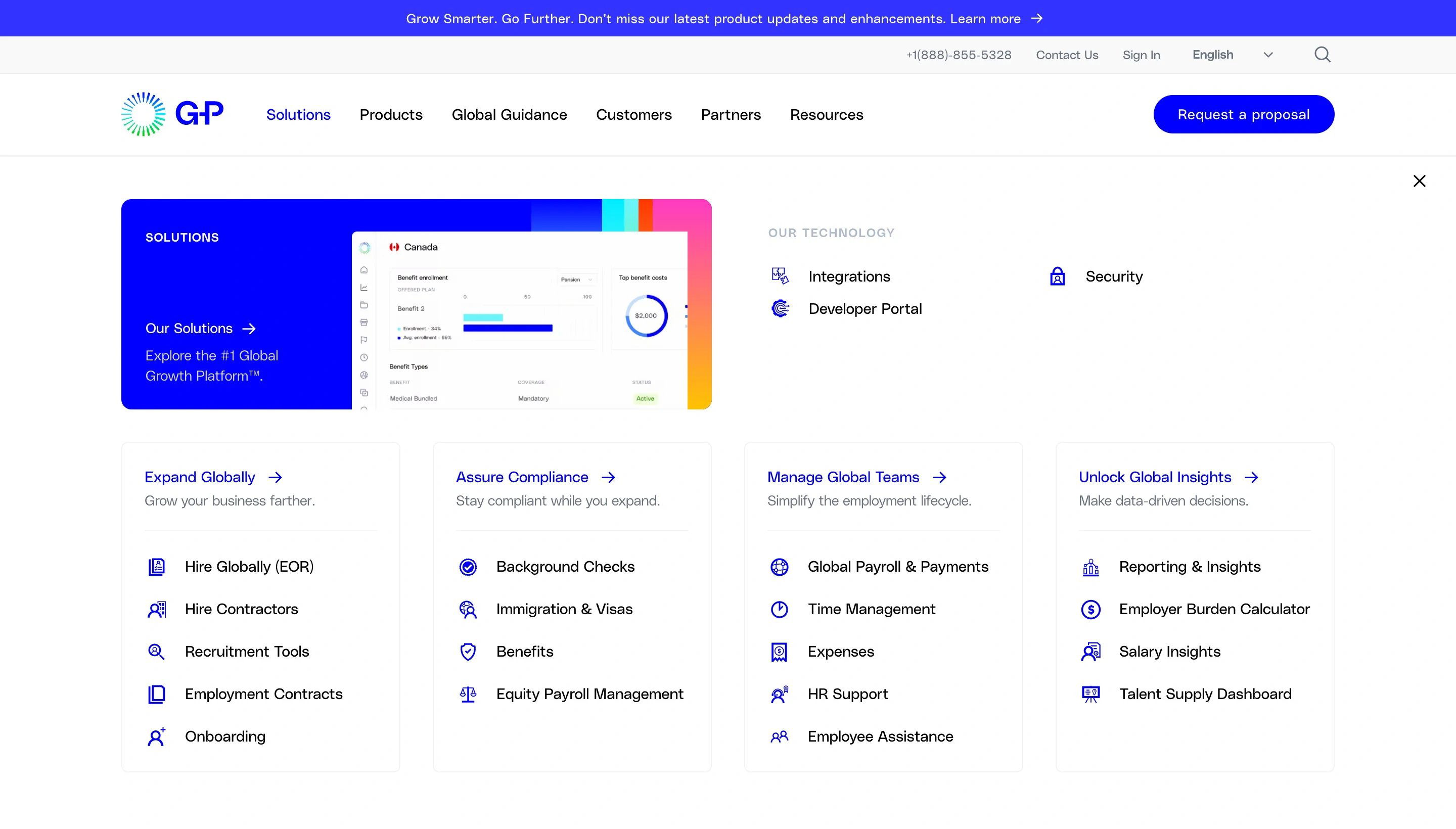 Globalization Partners Home Menu Solutions