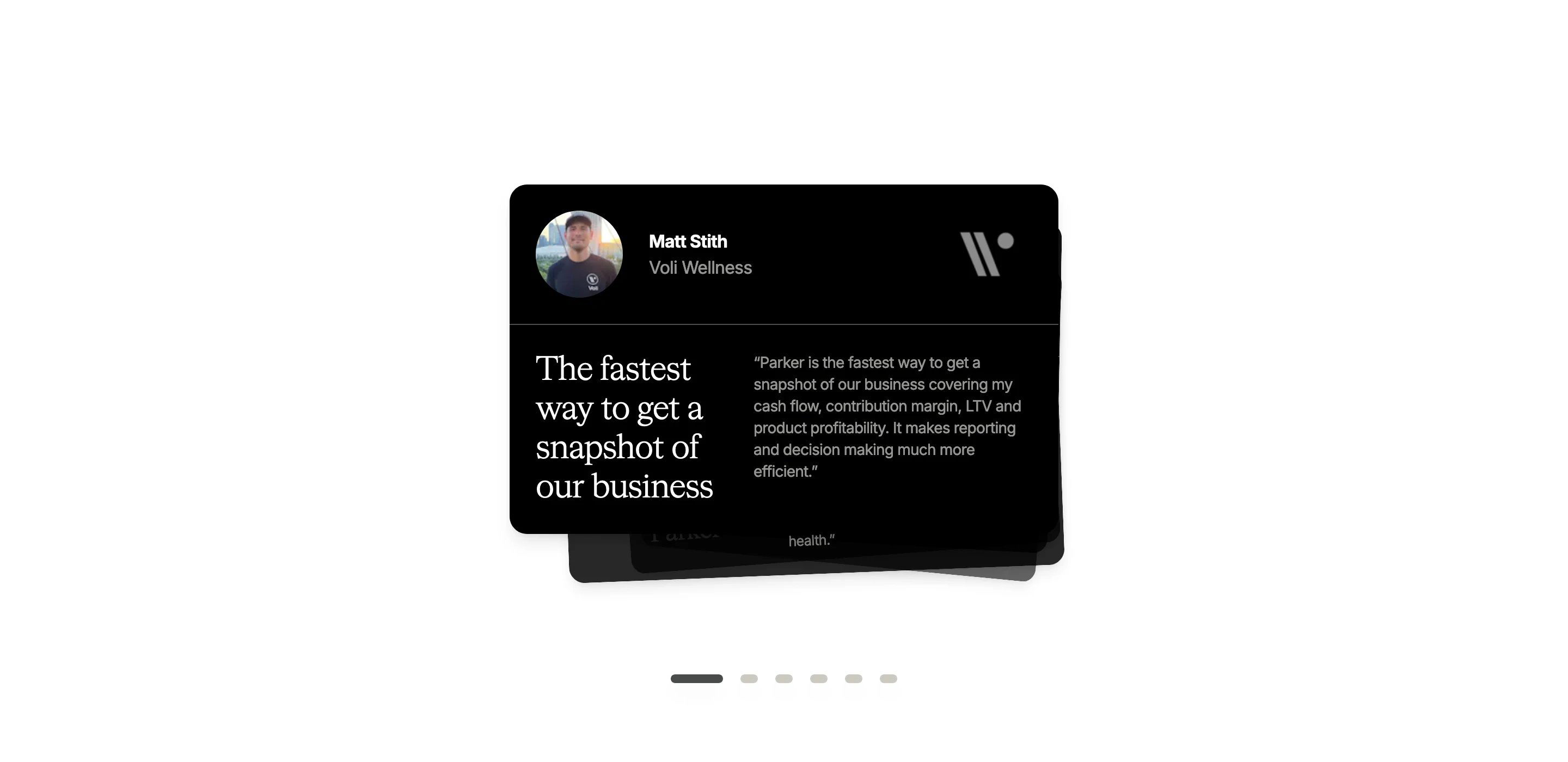 Parker Home Page Section Testimonials