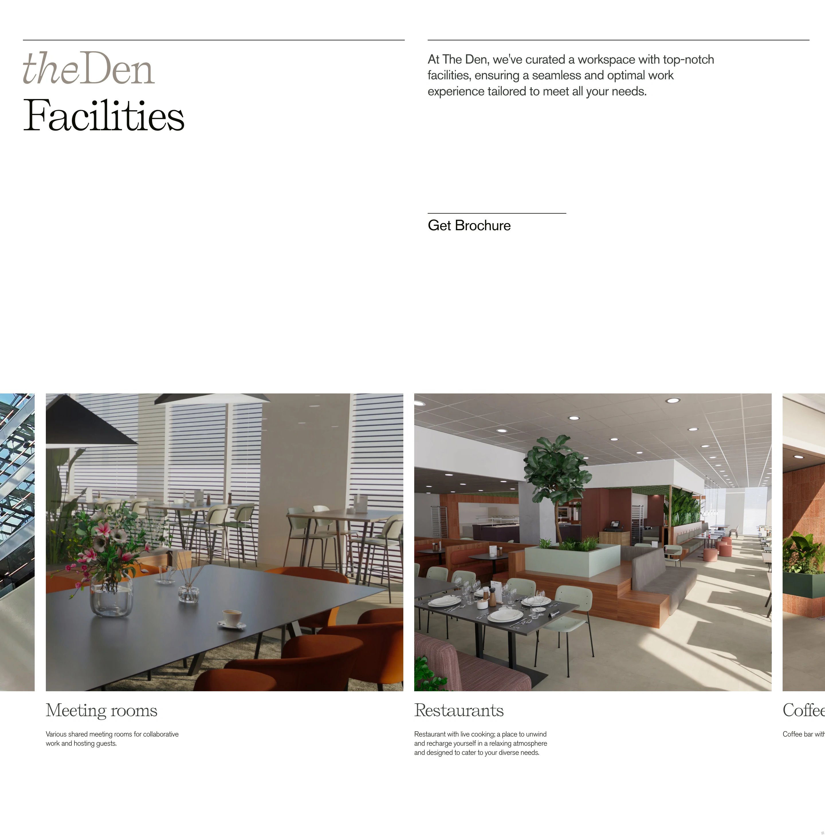 Den Home Page Section Facilities
