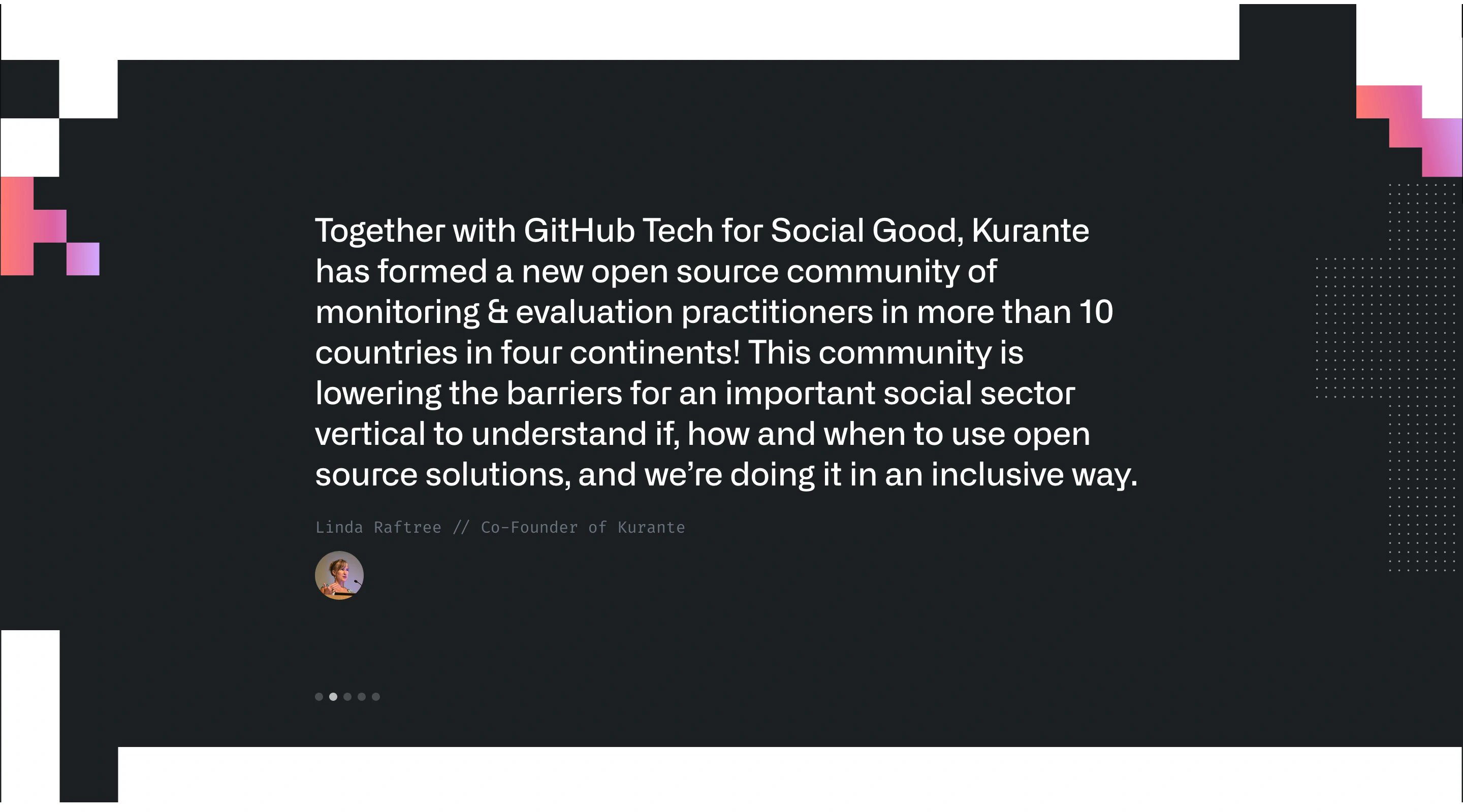 GitHub Socialimpact Page Section Testimonials