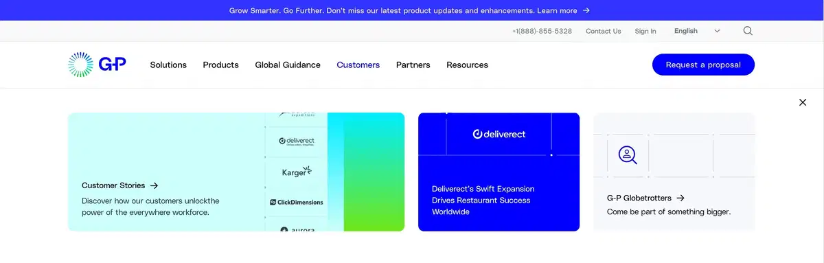 Globalization Partners Home Menu Customers