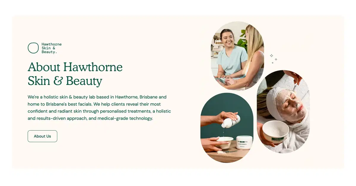 Hawthorne Skin Blog Page Section About