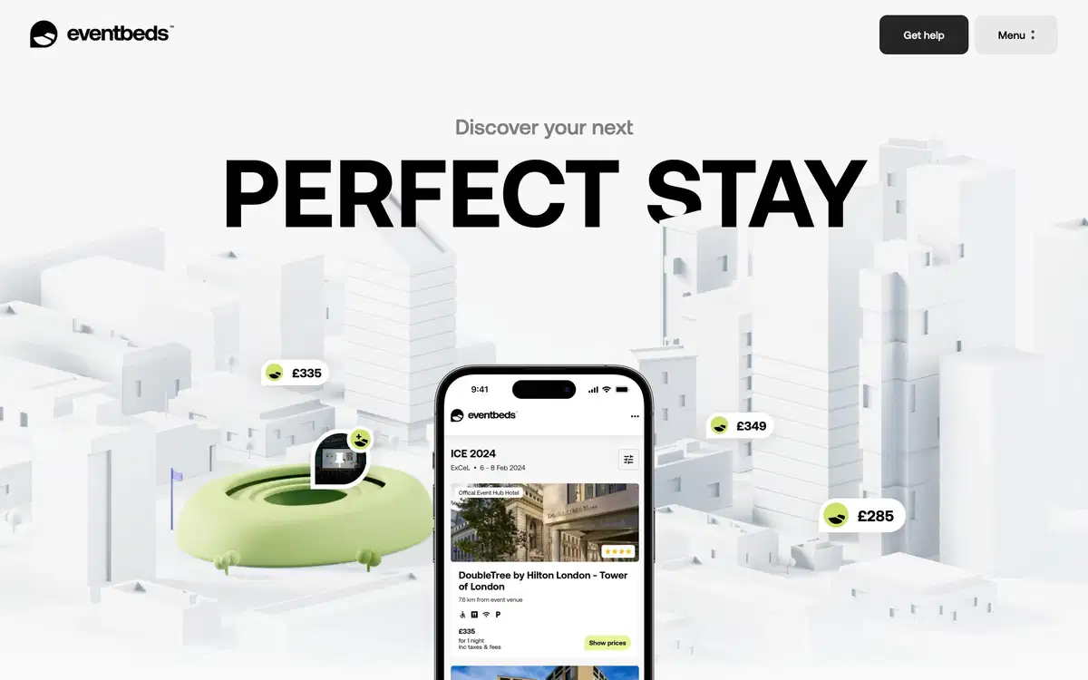 Eventbeds Home Page Section Hero