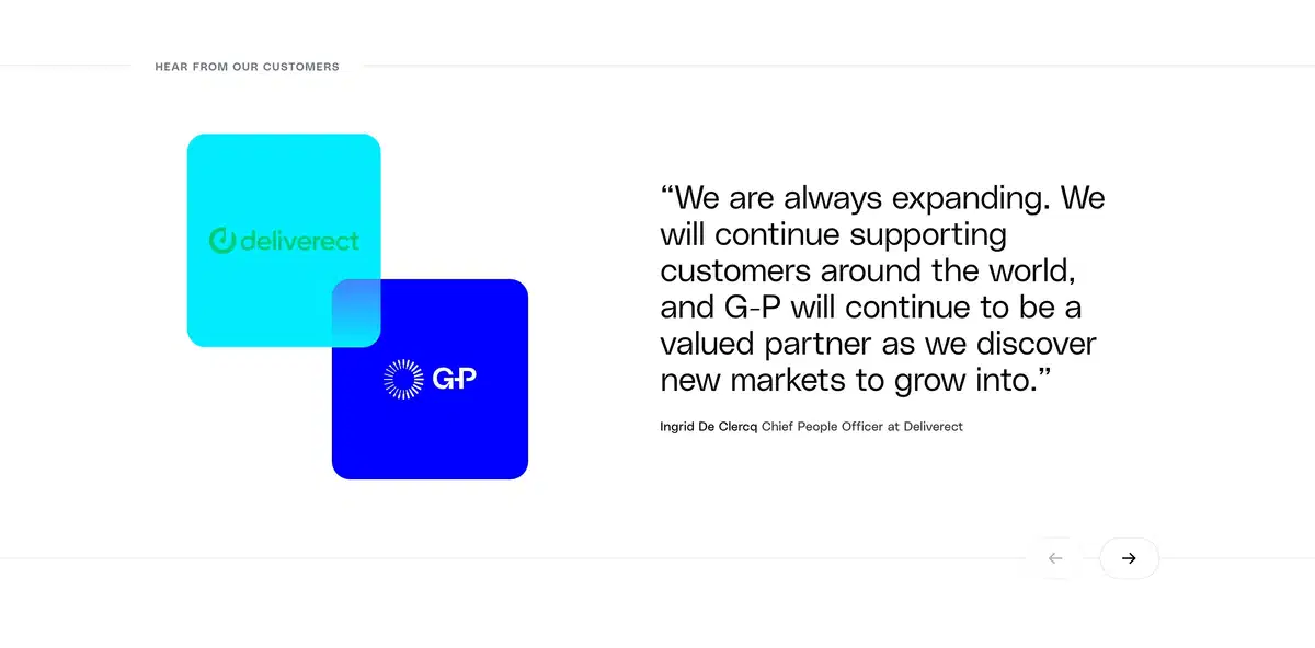 Globalization Partners Expand Page Section Customers Testimonial