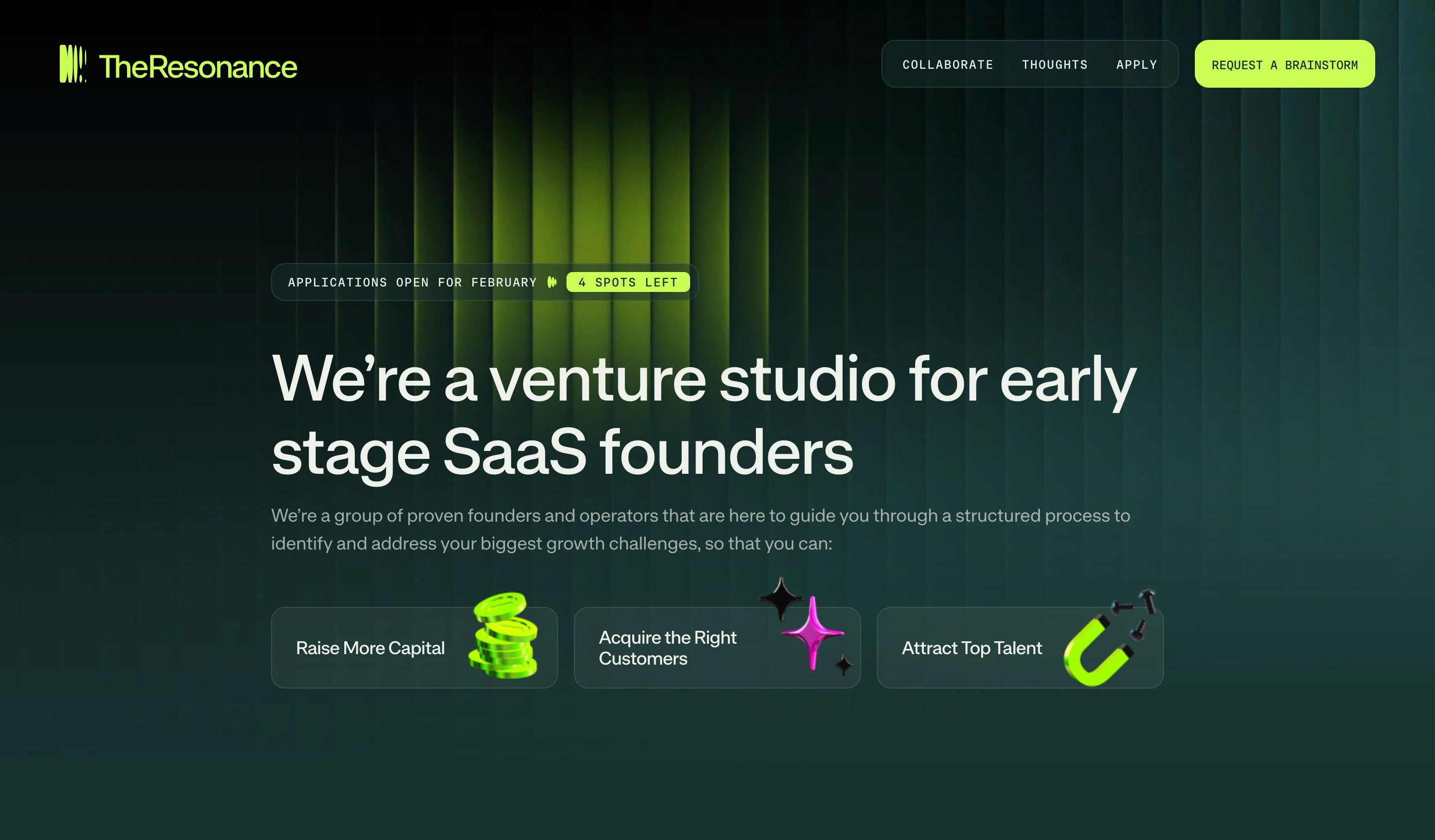 The Resonance Studio Page Section Hero