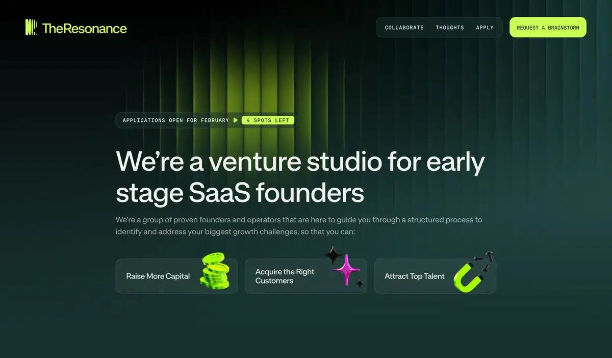 The Resonance Studio Page Section Hero