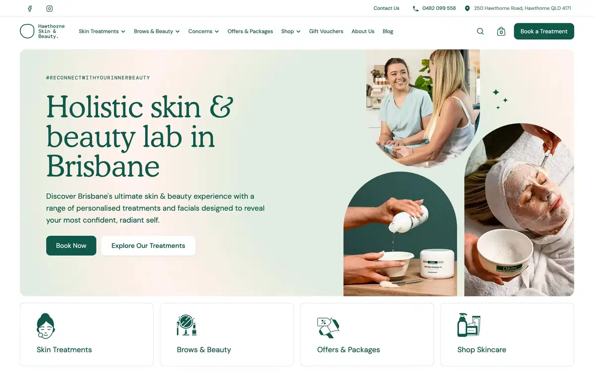Hawthorne Skin Home Page Section Hero