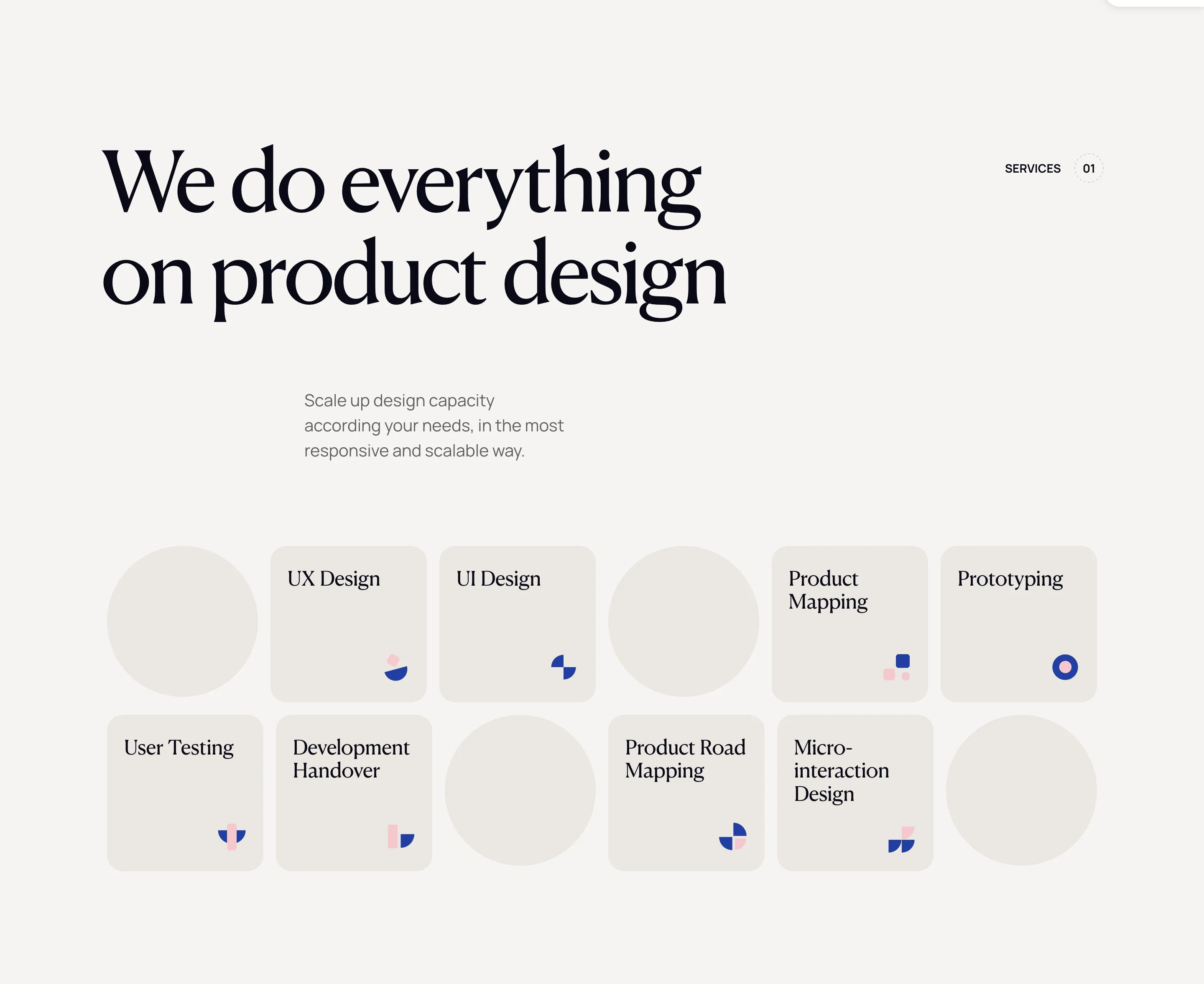 Paradigm Home Page Section Services