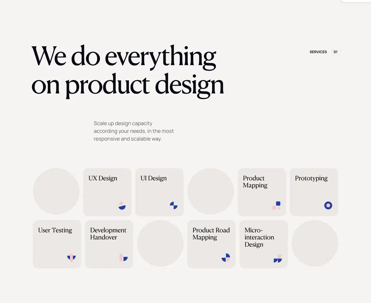 Paradigm Home Page Section Services
