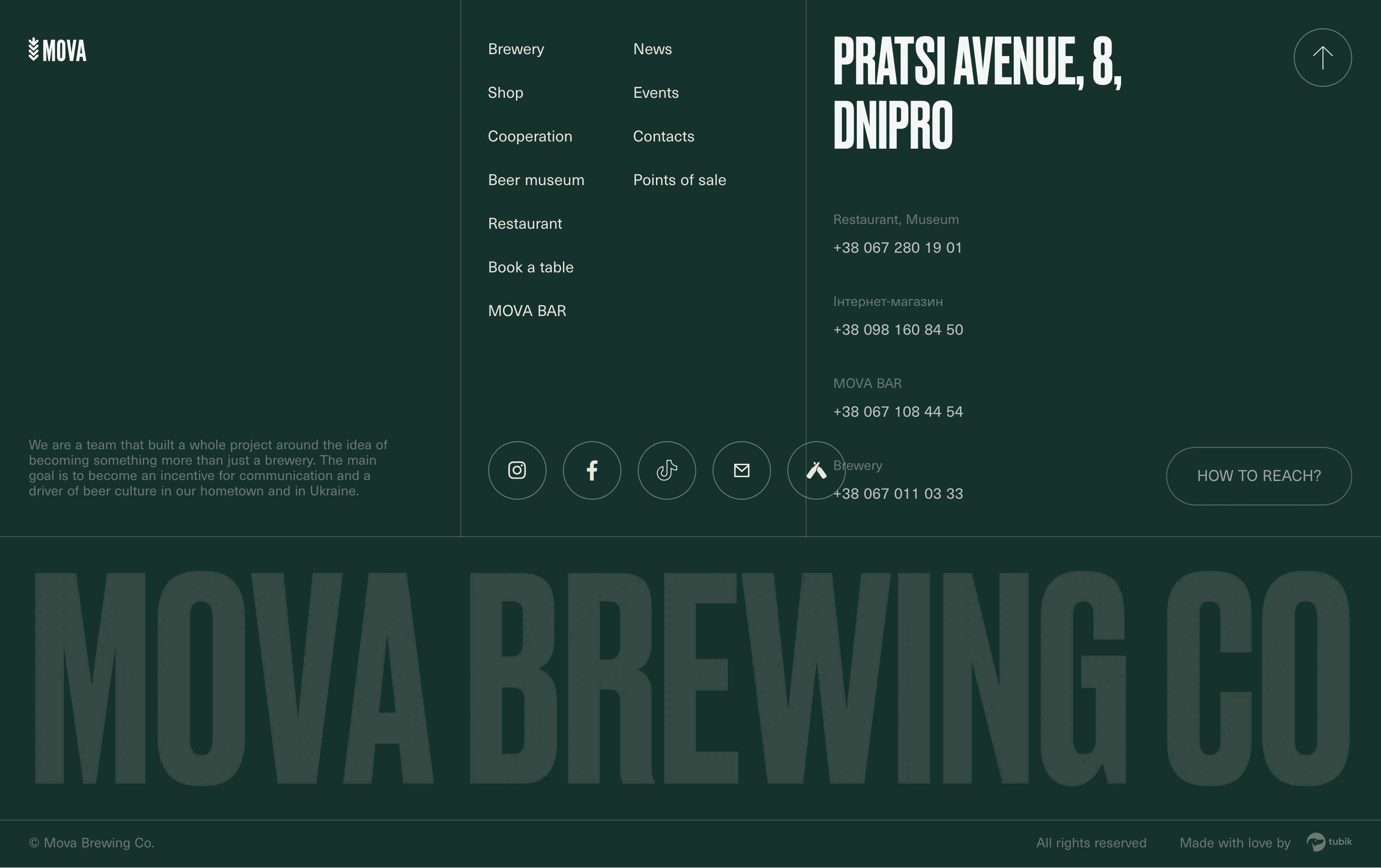 Move Home Page Section Footer